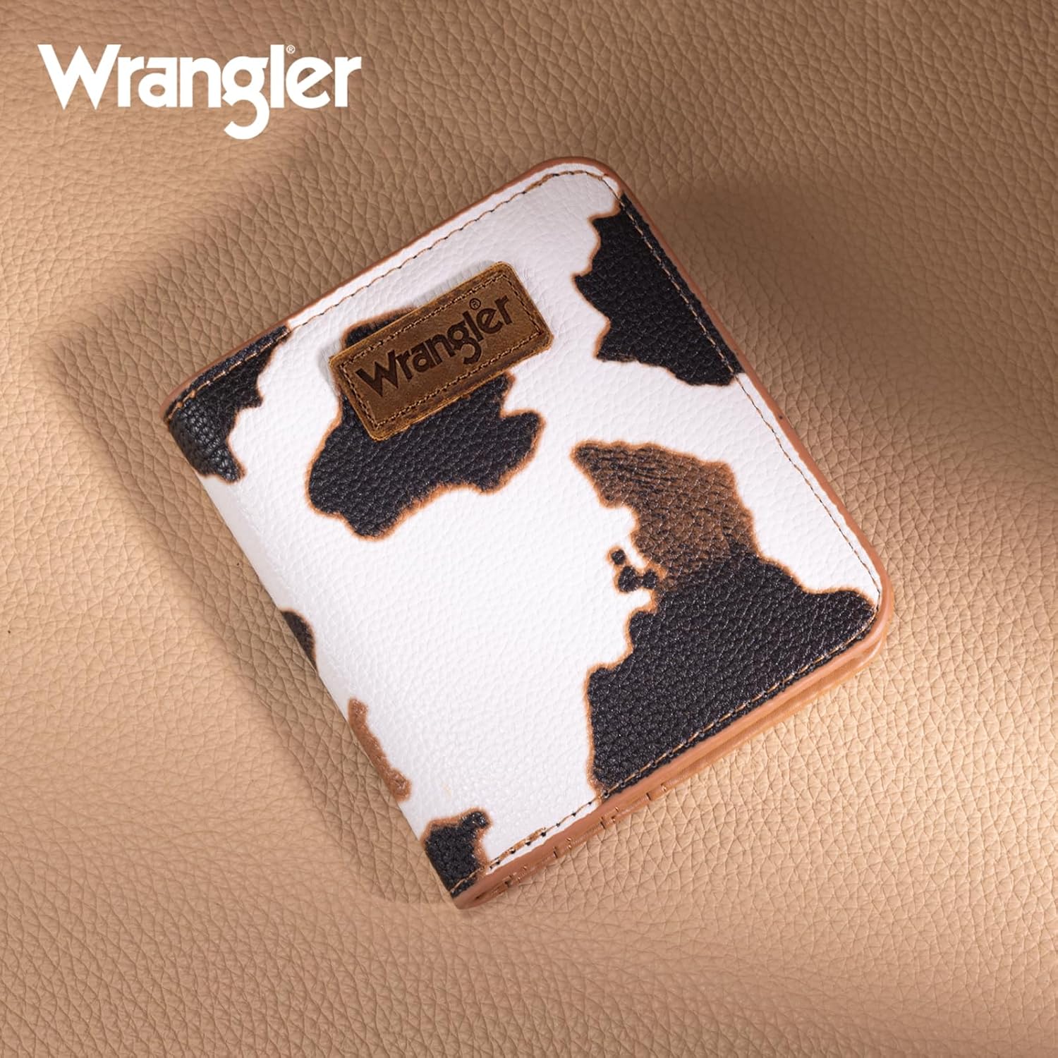 Montana West X Wrangler Small Brown Cow Print Wallets for Women Slim Thin Wallet Card Cases Money Organizer Thin Mini Pocket Wallet with Rfid Lining and A Coin Purse - Image 5