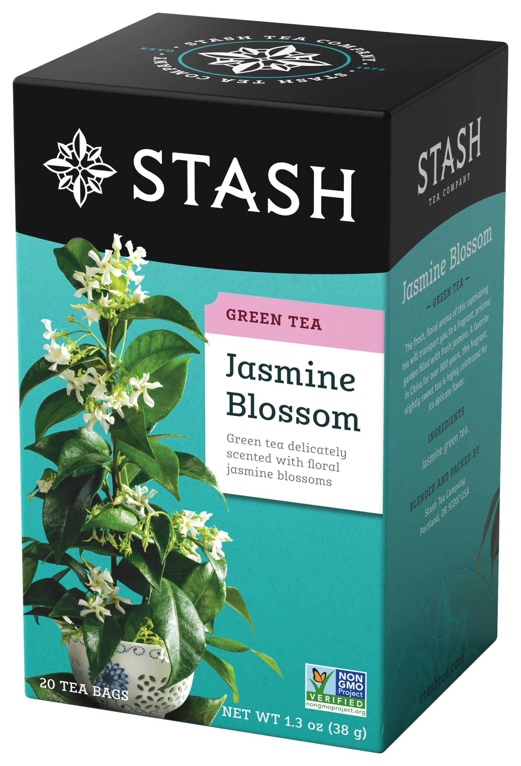 Stash TeaJasmine Blossom Green Tea 20 Count Box of Tea Bags in Foil (Pack of 6)