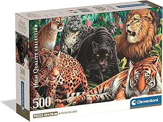 Comprar Clementoni - Puzzle Adulto 500 Piezas Collection Wild Cats Compact Box, 35584