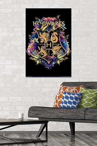 Miniatura 2 de Trends International The Wizarding World Harry Potter - Póster de pared con crestas florales de la casa, 22.375 x 34 pulgadas, versión premium sin