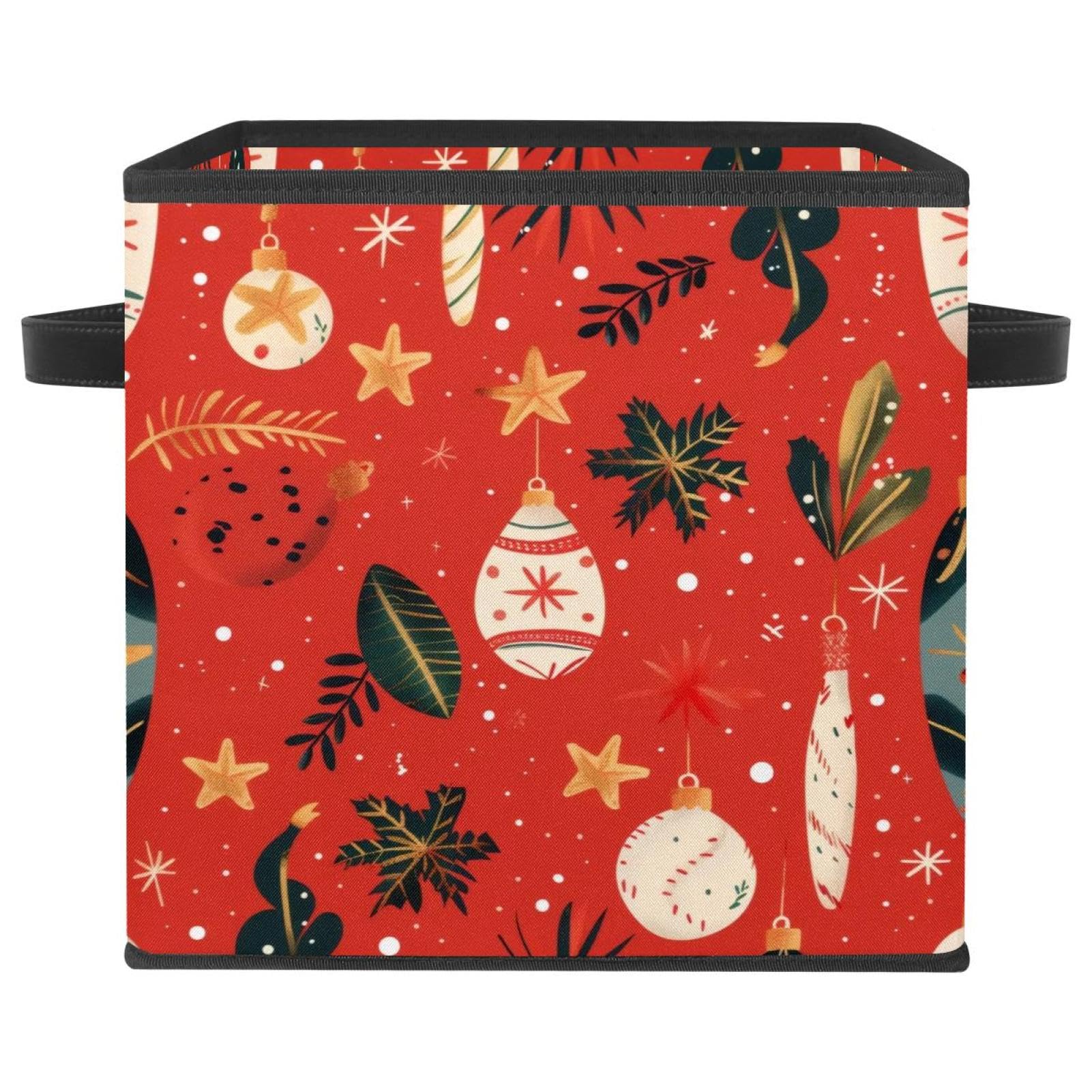 Boîte de rangement de Noël grand cube paniers de rangement pliables en tissu
