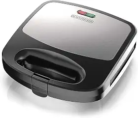 BLACK+DECKER Ferro de waffle 3 em 1, WM2000SD, grelha e prensa de sanduíche, placas removíveis antiaderentes, design compacto que economiza espaço