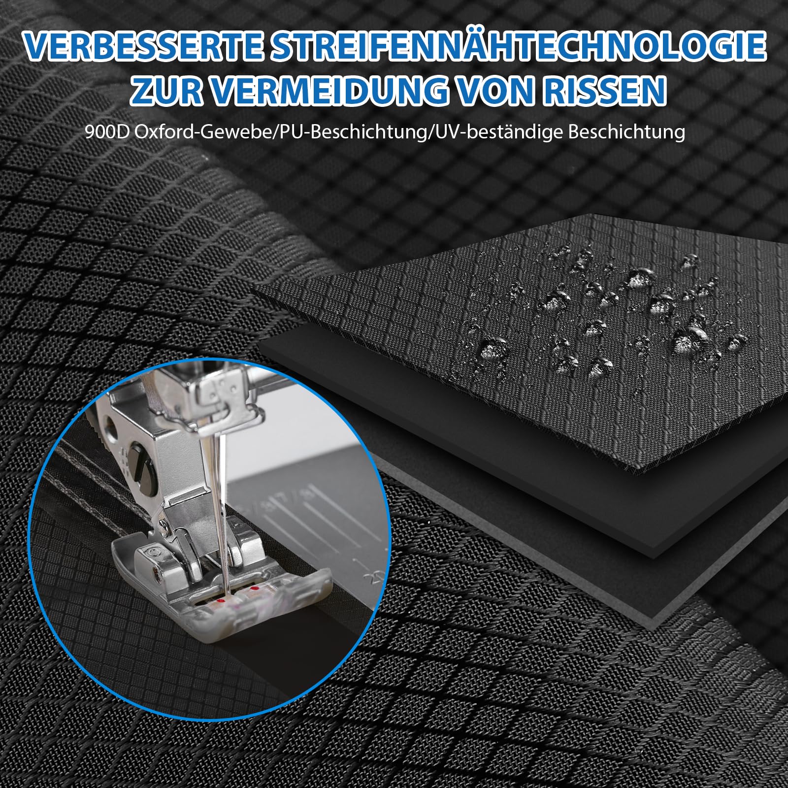 Fahrradabdeckung für 2 Fahrräder - 900D Fahrradschutzhülle PU-Beschichtung Außenbereich Wasserdicht & Strapazierfähig Fahrradplane mit 6M Elastisches Seil Passend für Fahrradträger am Auto