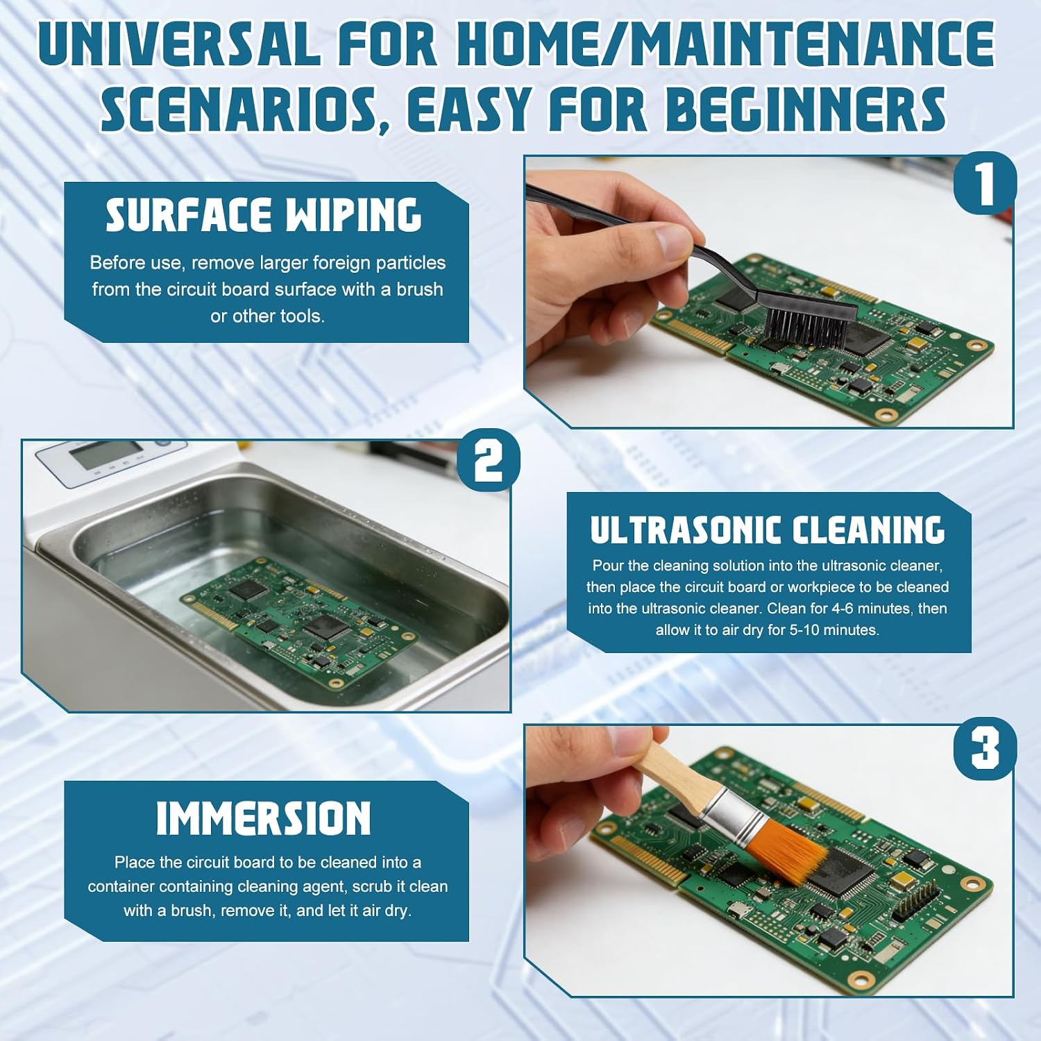 8.5 oz Electronic Contact Cleaner, Contact Cleaner Electronics, Circuit Board cleaner, Quick-Drying, Primarily Used for Cleaning Printed Circuit Boards, Metal Parts, and Hardware
