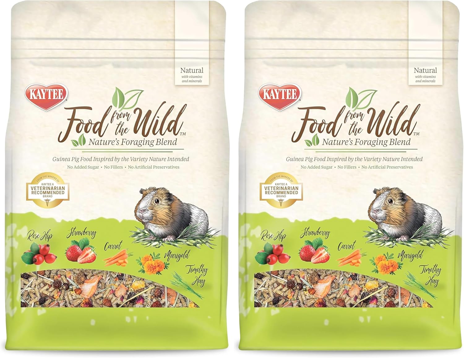 Kaytee Food from The Wild Natural Pet Guinea Pig Food,4 Pound,(Pack of 2)