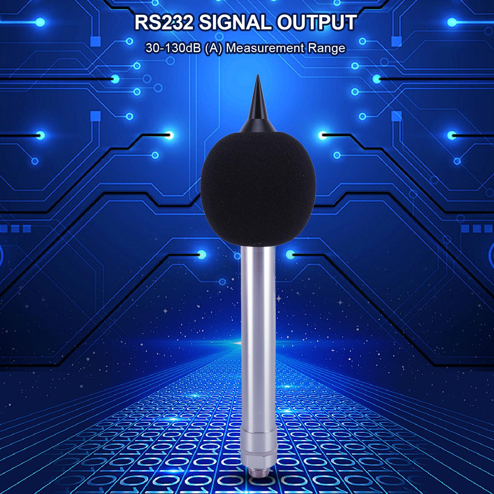 Sensor de ruido profesional Medidor de decibelios Monitor de nivel de sonido 30 130dB Salida RS232 Construcción de aleación de aluminio para medición de ruido ambiental indu