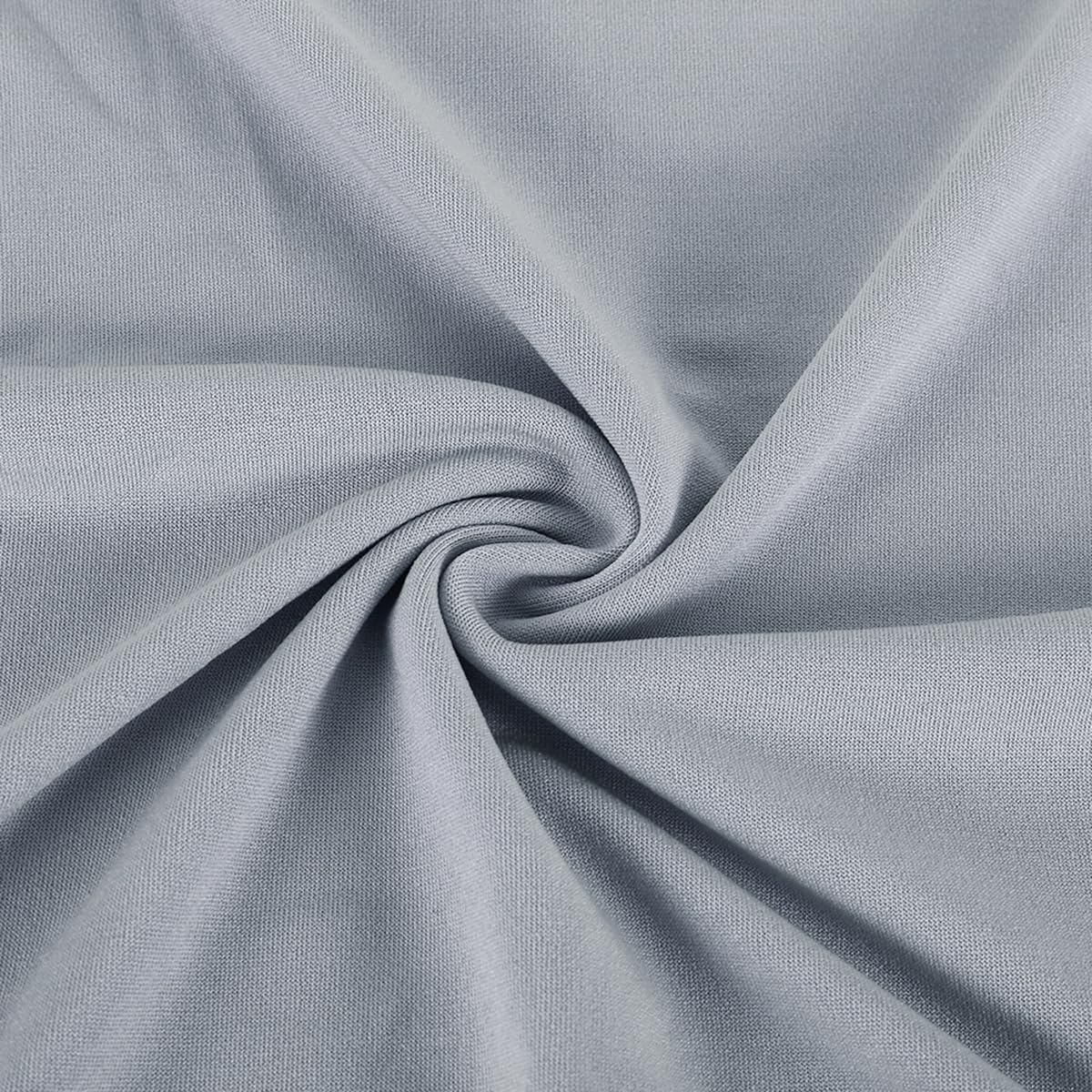 Stretch Bar Stool Chair Covers, Counter Stool Pub Chair Slipcover for Dining Room Cafe Barstool Slipcover Removable Chair Seat Cover with Elastic Bottom,Light Gray a,4PCS