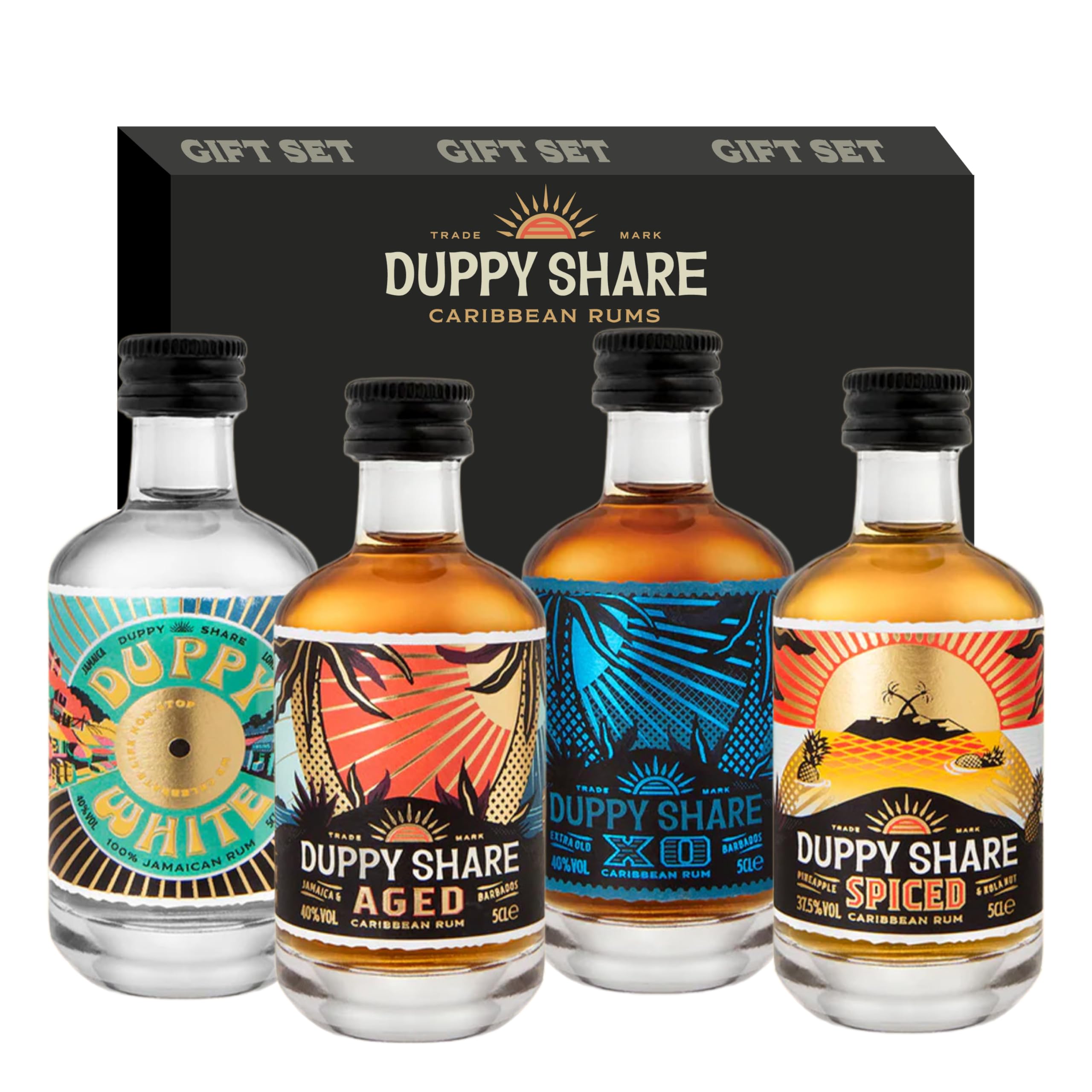 The Duppy Share Rum Gift Set, 4 x 5cl