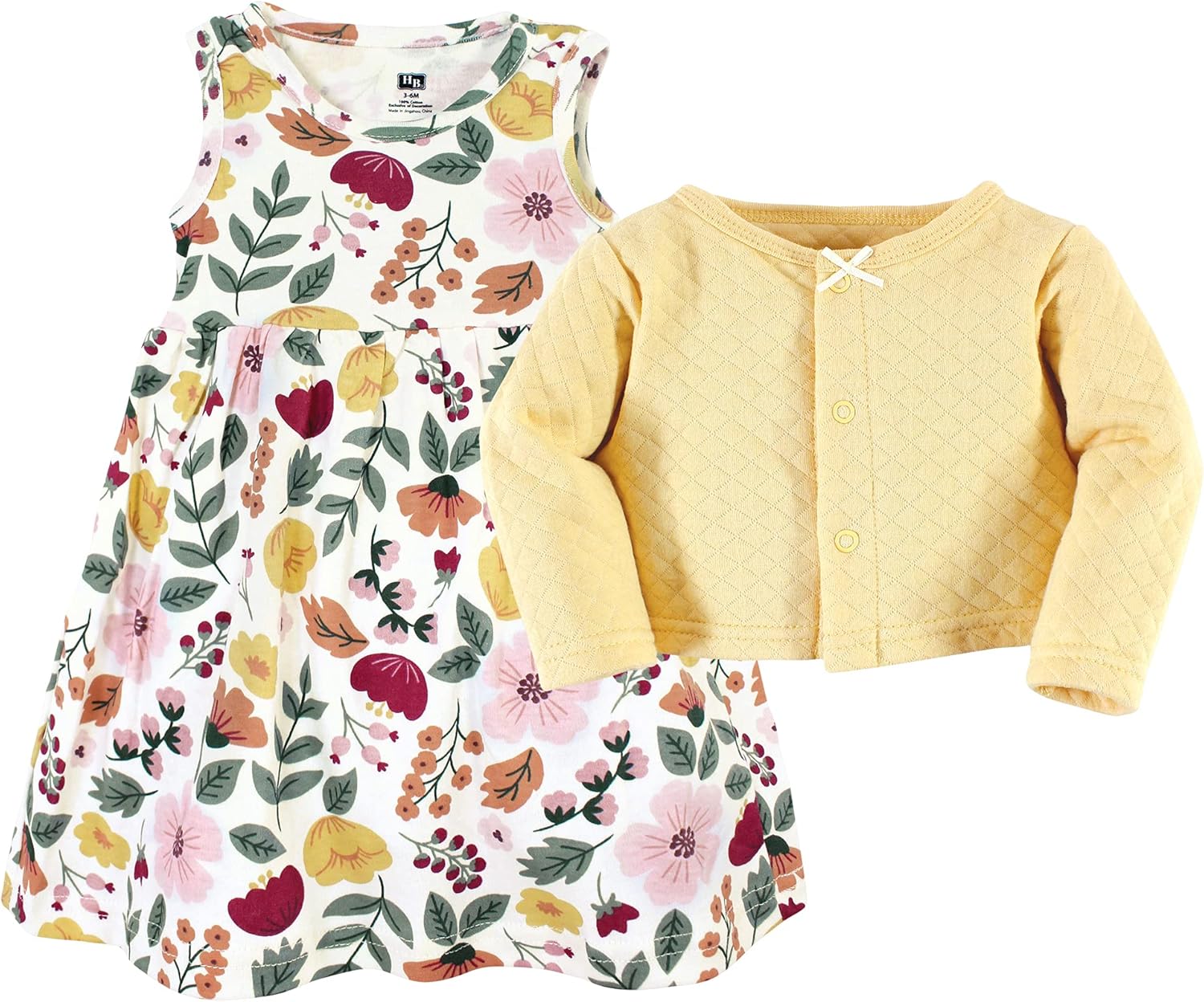 Hudson Baby Girls Quilted Cardigan and Dress - Image 3