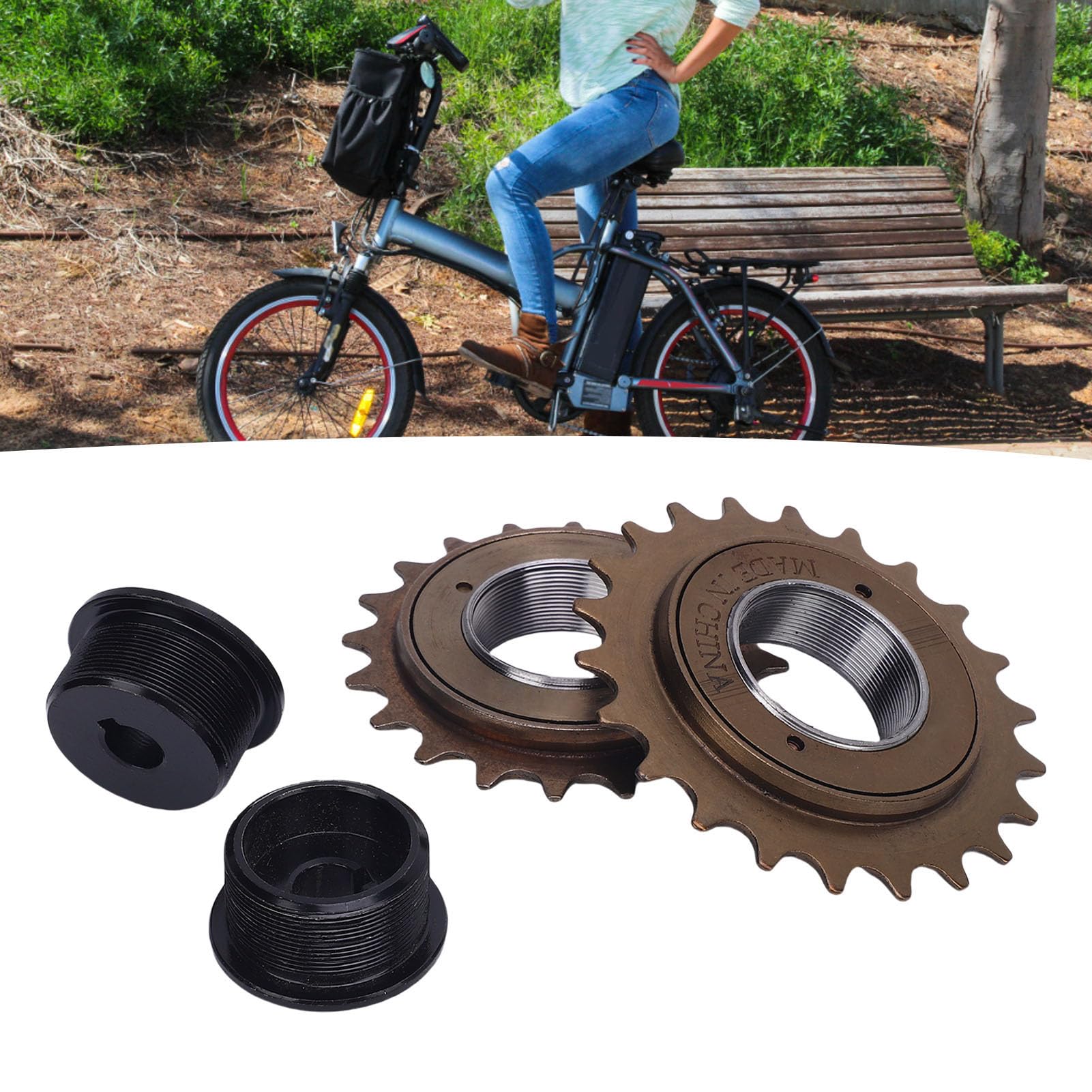 Cryfokt Bicicleta Eléctrica Piñón 20T Acero Kit Adaptador