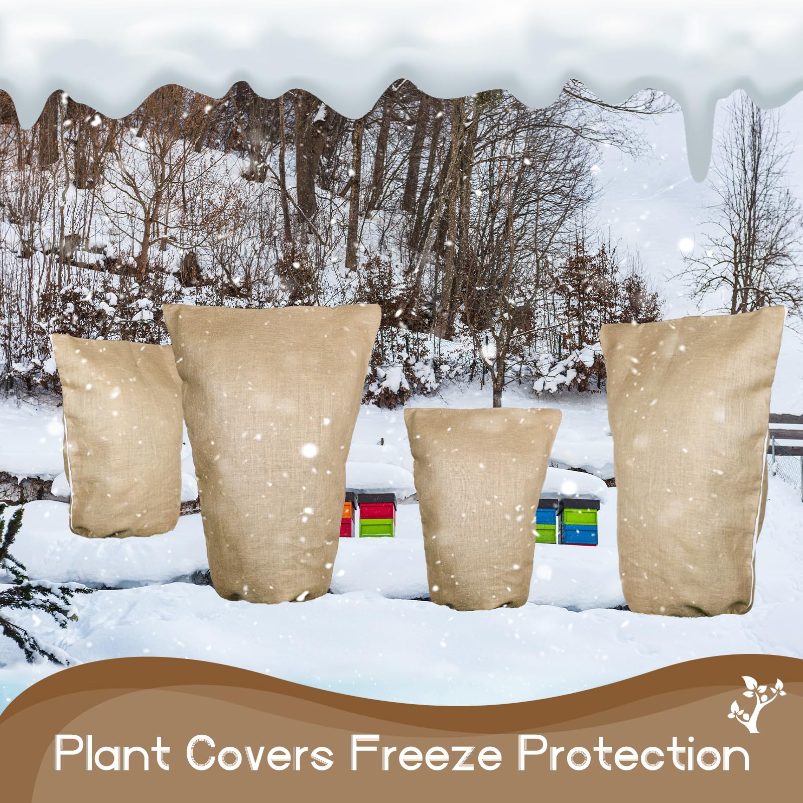 Windyun Lot De 12 Housses De Protection Contre Le Gel - Non Tissées - 4