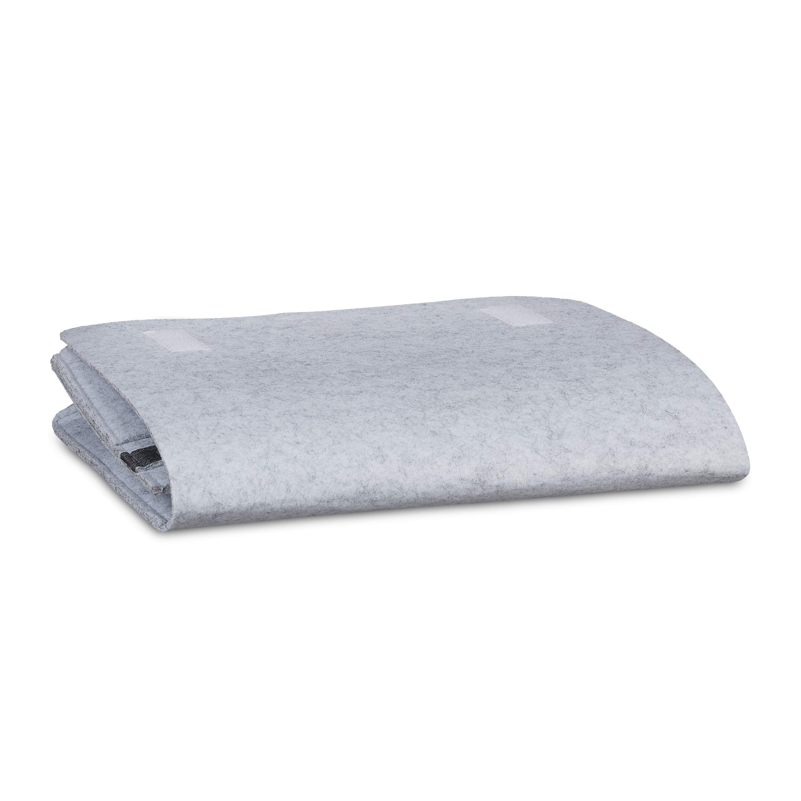 Relaxdays elaxdays Torba na łóżko, do zawieszenia, 6 przegródek, 4 zapięcia na rzepy, filcowa, organizer na łóżko, wys. x szer. x gł.: 27 x 31,5 x 11,5 cm, jasnoszara, 27 x 31,5 x 11,5 cm