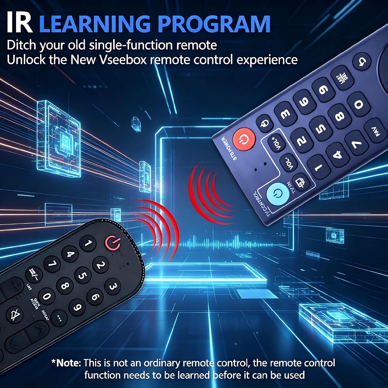 New V3 Pro Voice Remote Control Replacement for vSeeBox V1/V2,V1/V2/V3/V5 Pro，V3 Plus/Elite/Max| Voice Remote Control image 3