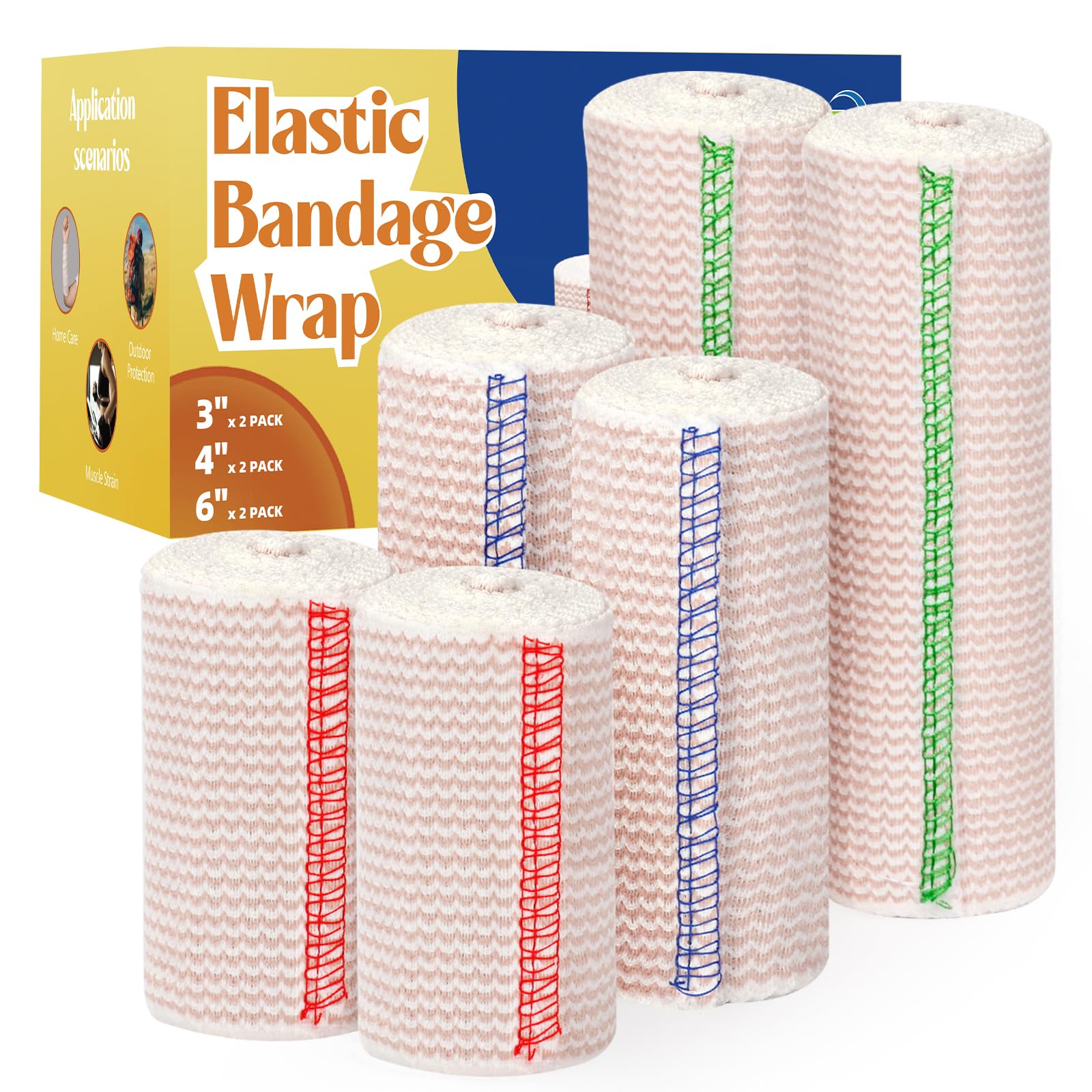 6" Elastic Bandage Wrap Compression Bandage for Waist Leg, 2 Pack — Amazon image 18