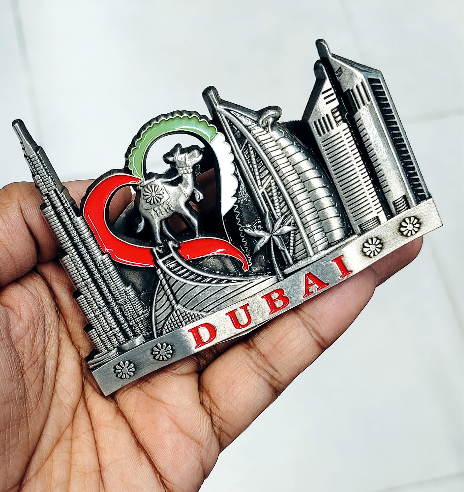 Generic Ctg Star Dubai UAE Fridge Magnet 3D Metal Handmade Craft Tourist Travel City Souvenir Collection Refrigerator Sticker, 3DMCH