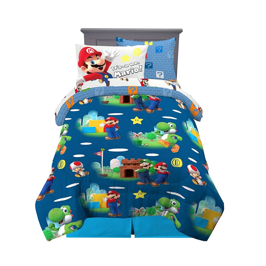マリオブラザーズ 布団 Amazon.co.jp: Franco Kids 寝具 スーパーソフト 掛け布団と