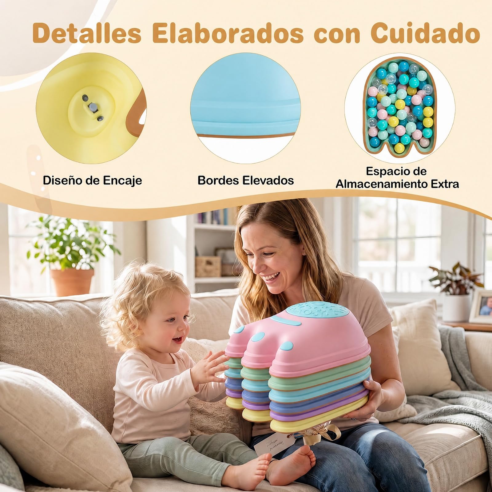 COSTWAY 6 Piedras de Equilibrio para Niños, Apilables y Antideslizantes
