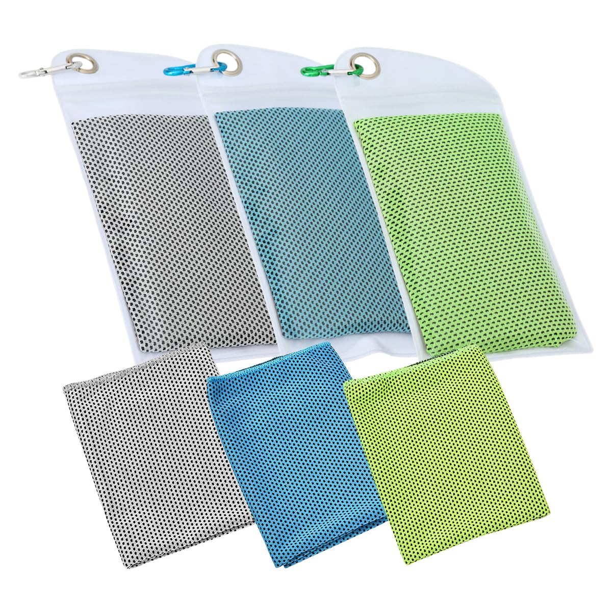 3 Packs Cooling Towel, 40"x12" Ice Sports Towel for Neck and Face (B)