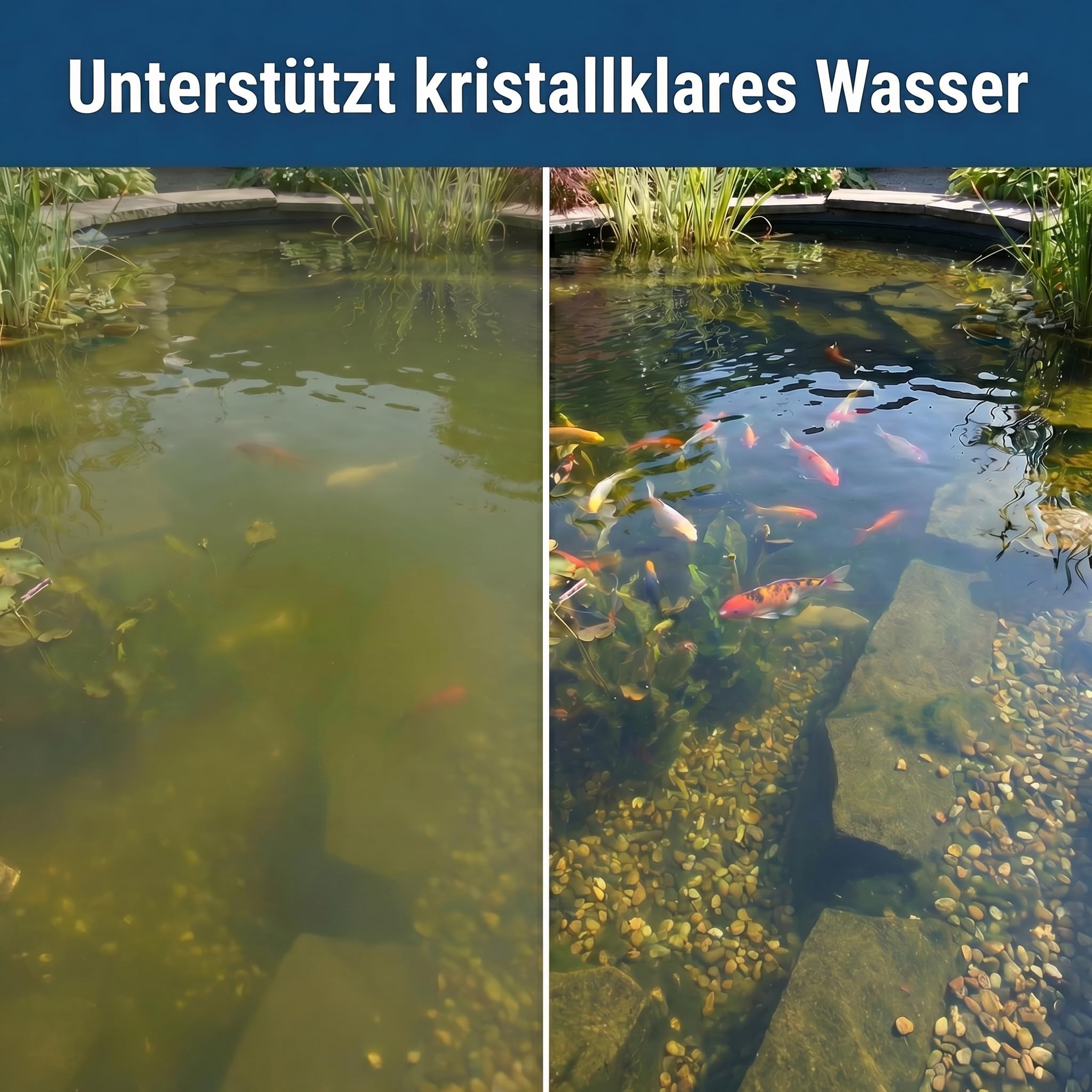 Pondlife Filterschaum blau 100x100x5 cm PPI 30 fein, Filtermatte Teich und Aquarium, zuschneidbar, zur optimalen Verwendung als Filtermedium in Teichfiltern