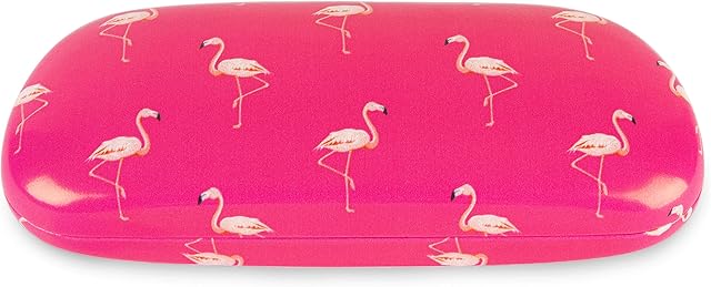 LAGO TERRA Pink Flamingo Hard Shell Glasses / Sunglasses Case