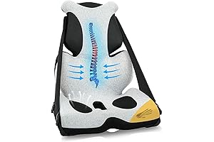 Lumbar Support Memory Foam Cushion for Improved Posture and Pain Relief