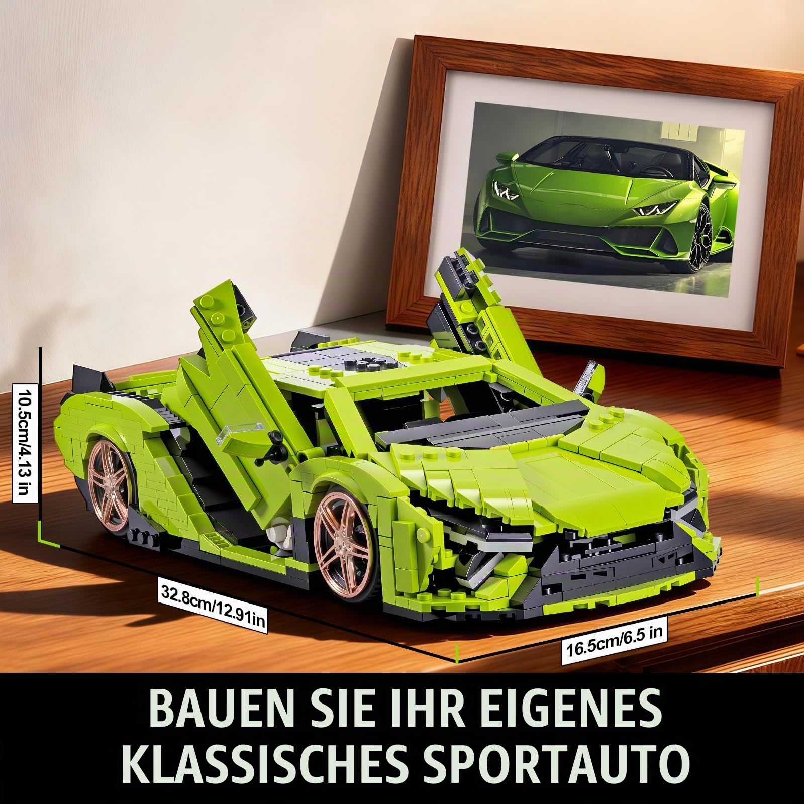 Mould King 10011 Technik Sportwagen Bausteine Set, 1249 Teile Auto Modell Bausatz, Kreatives Fahrzeug Spielzeug für Erwachsene und Sammler
