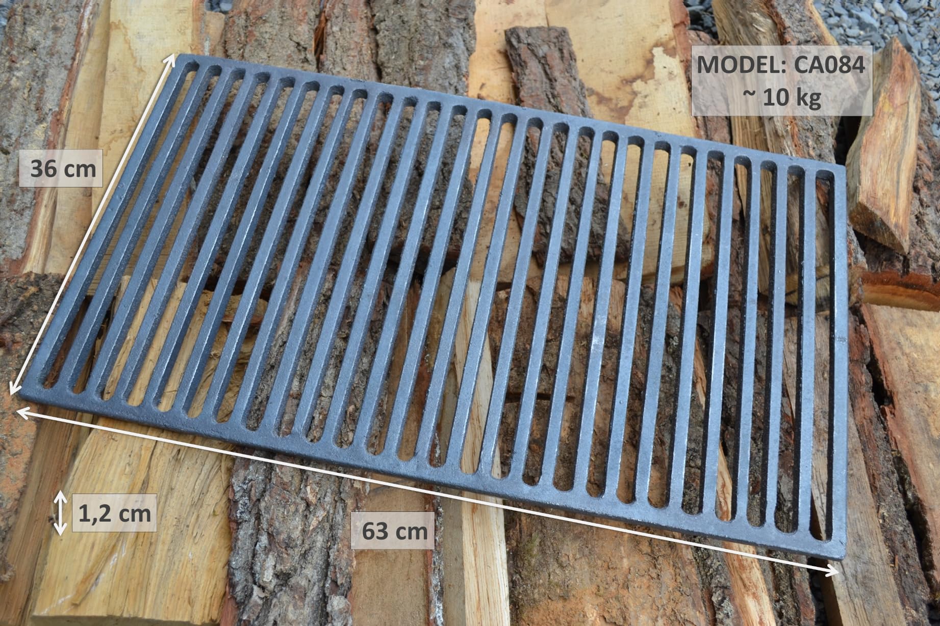 SEZAM 63 x 36 cm, rejilla de hierro fundido para horno, rejilla para cenizas, diferentes diámetros, rejilla para chimenea, parrilla para chimenea, rejilla para horno, parrilla para el carbón