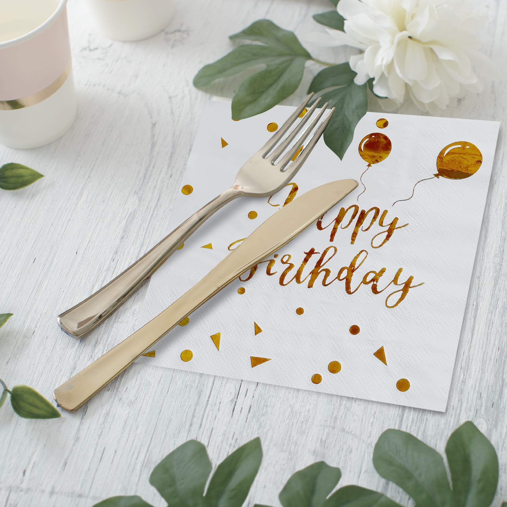 Servilletas De Papel Decoradas Para 18 Años - 40 Unidades, Oro Y Negro, 33x33 Cm, Para Fiestas De Cumpleaños