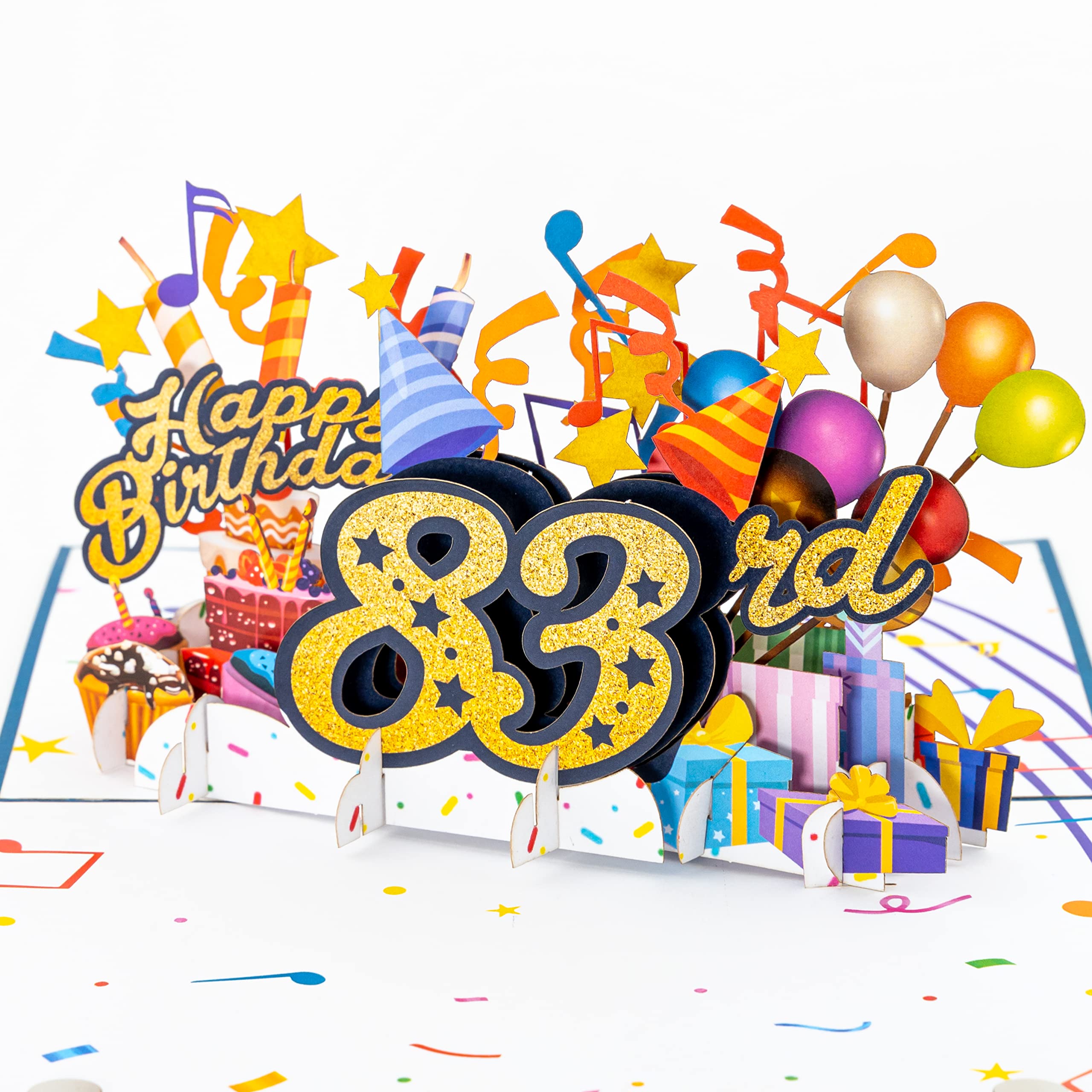 Happy Birthday 狂三 pr Happy 83rd Blue Birthday 3D Pop Up Greeting Card – Awesome 83