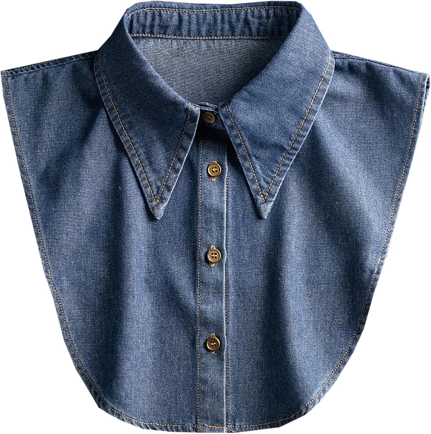 Denim Fake Collar Shirt Detachable,Versatile Accessories Dickey Collars Blouse Top for Women Girls Decorative Favors image 5