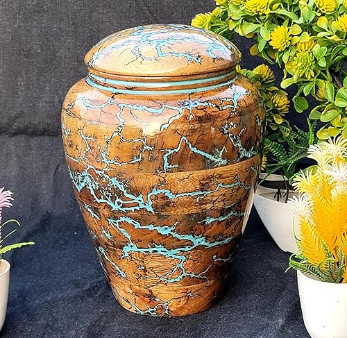 Miniatura 2 de Urna de madera Lichtenberg Figura Urna de resina, urna de cremación para cenizas humanas, urna funeraria grande para adultos, urna funeraria para