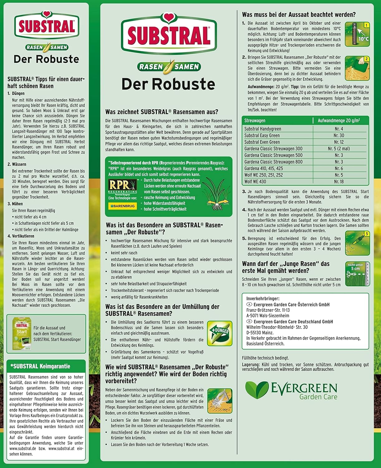 Substral Rasensamen Der Robuste Sport - und Spielrasen Einzigartige Strapazierrasen - Mischung 1kg für 50 m²