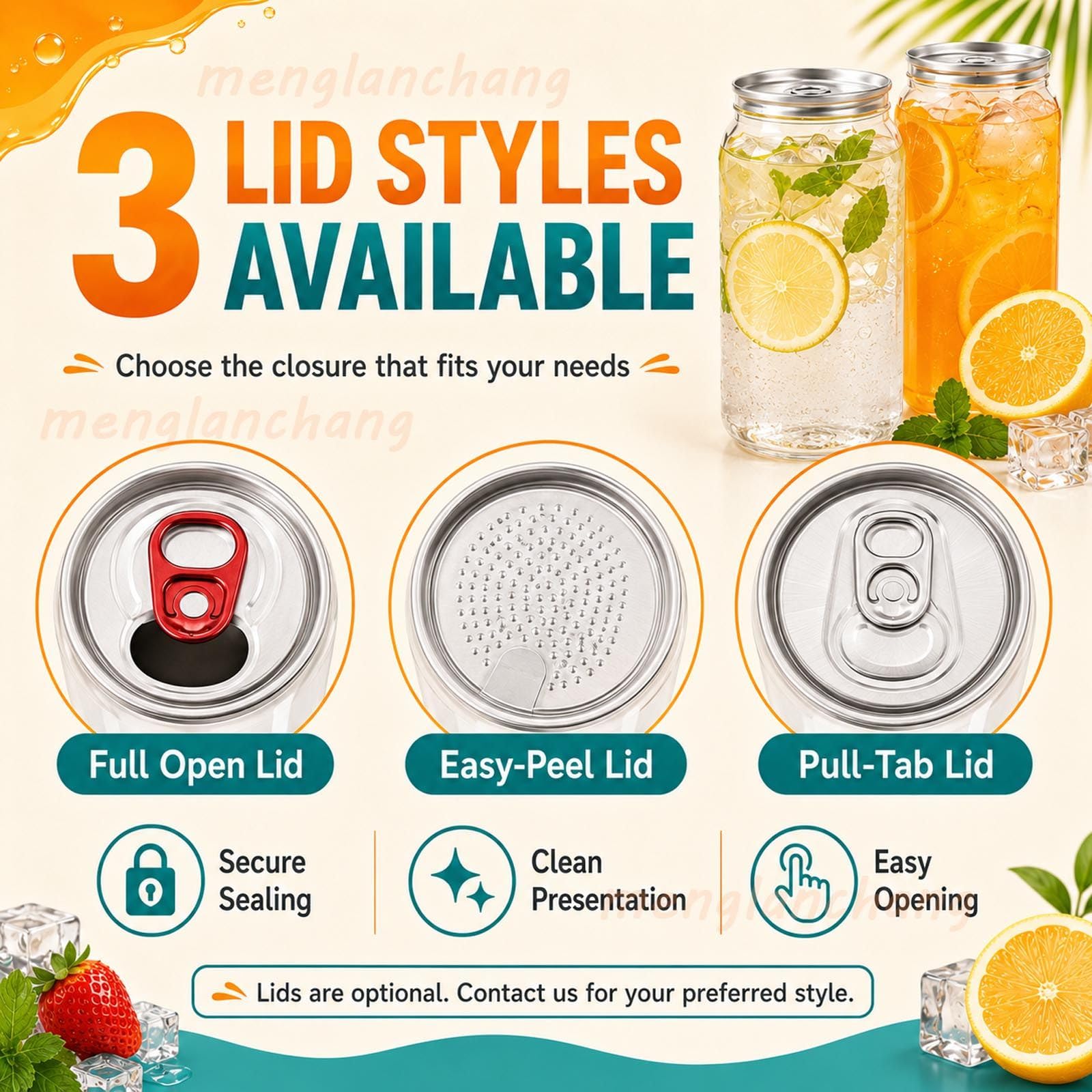 200 Gobelets en Plastique avec Couvercles – pour Café, Smoothies & Boissons EasyPullLid-500ml