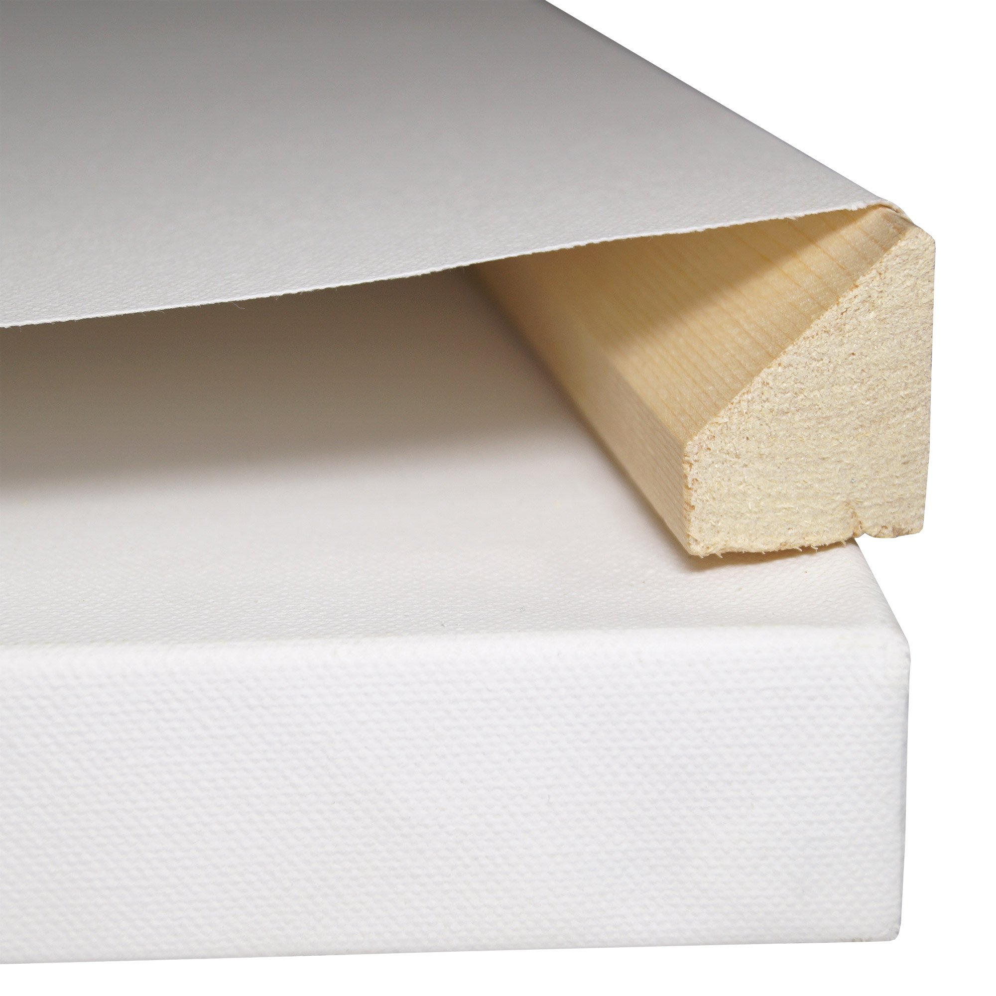 Artina Premium Lienzos para Pintar 3D con Bastidores de Madera FSC® Tela | 50x150cm 100% Algodón Blanco Preestirado Canvas Grande Estables Lienzo deformación bastidor 3D Premium