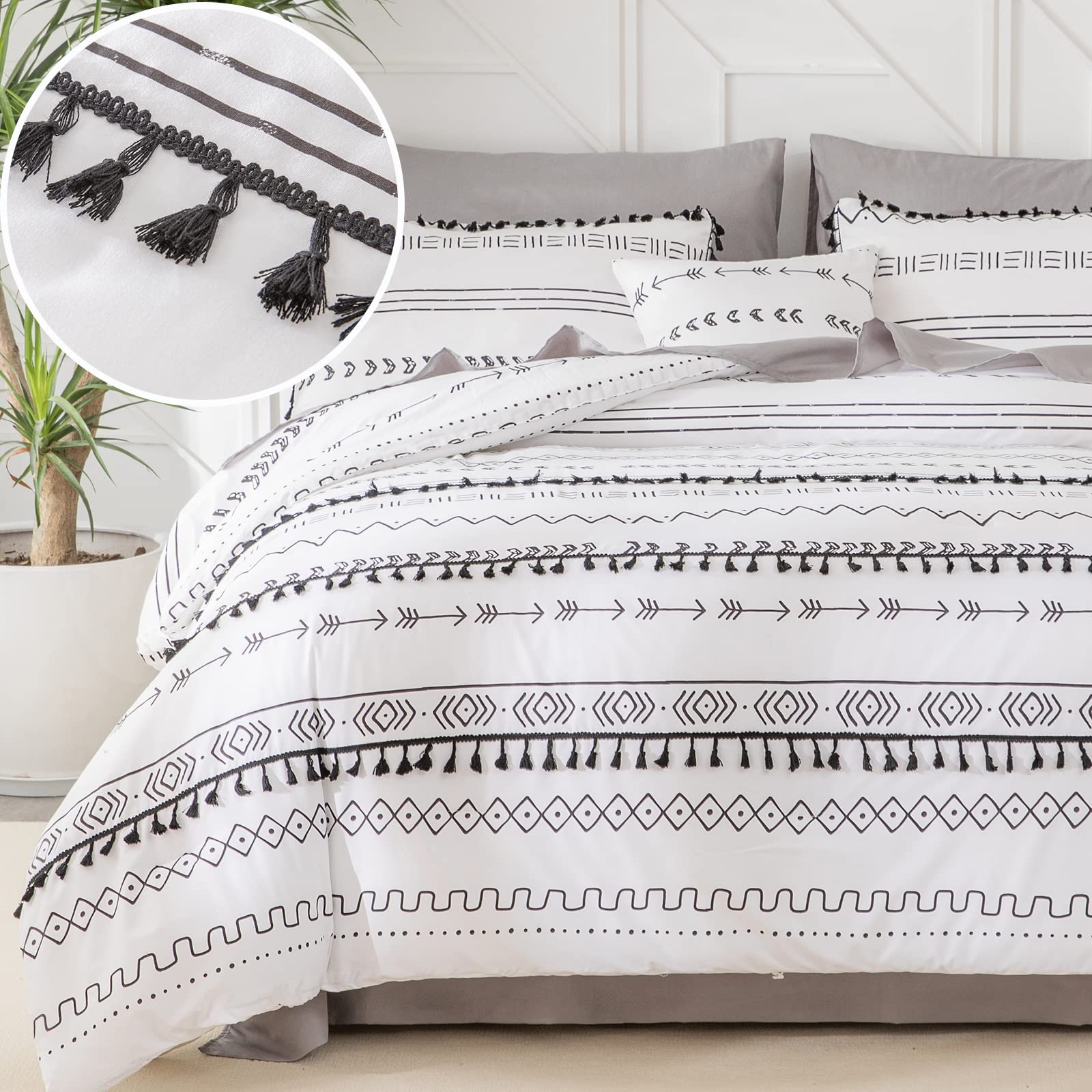 Black And White Boho Bedding