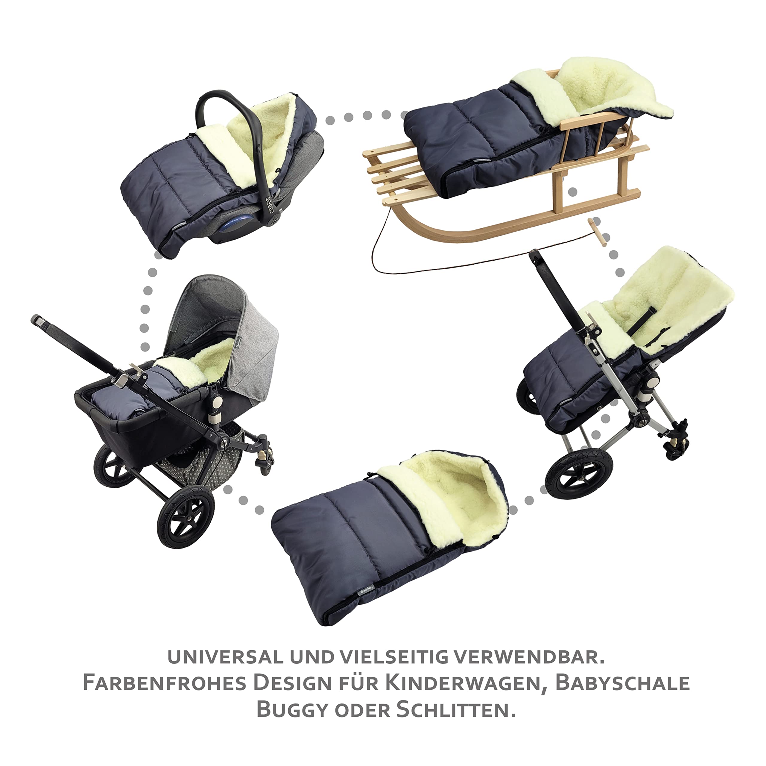 Sacco nanna per passeggino invernale e autunnale Coprigambe per