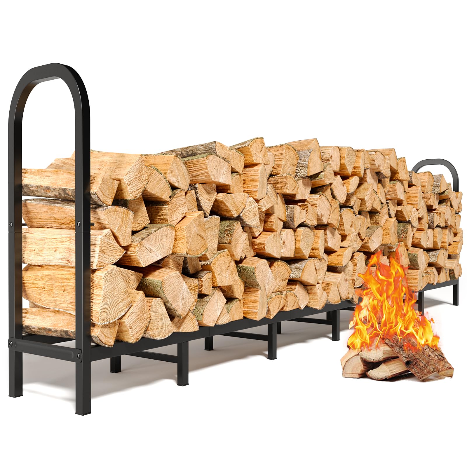 Small Log Rack Outdoor Firewood Rack Wood Stand GREENER Small Firewood Rack Indoor Log ...