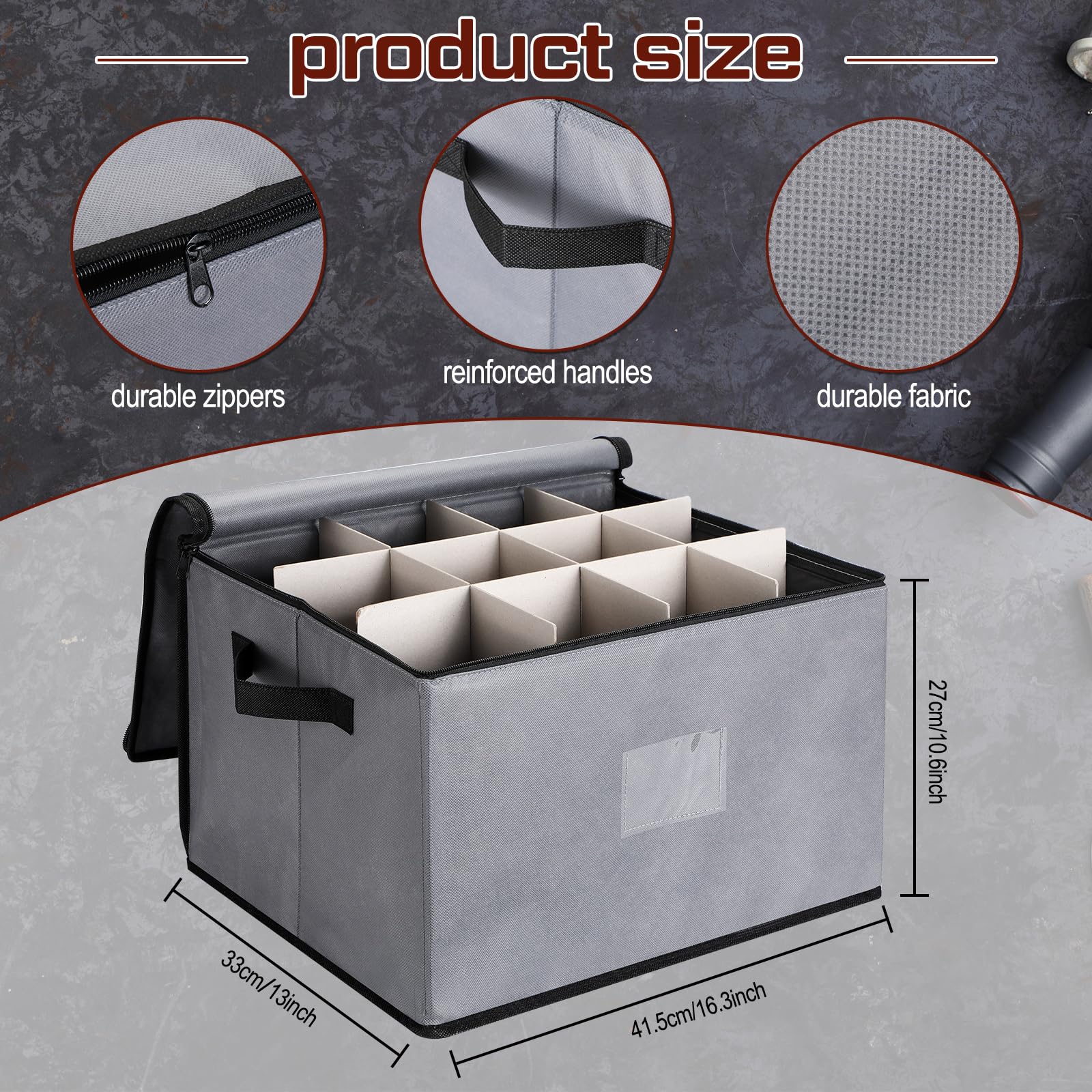 Huwena 6 Pcs Tableware Cupware Storage Box Wine Glass Storage Box Cup and Mug Storage Box Flatware Storage Case Storage Box for Glassware Cup Mug Flatware Packing Boxes for Moving (Wine Glass)