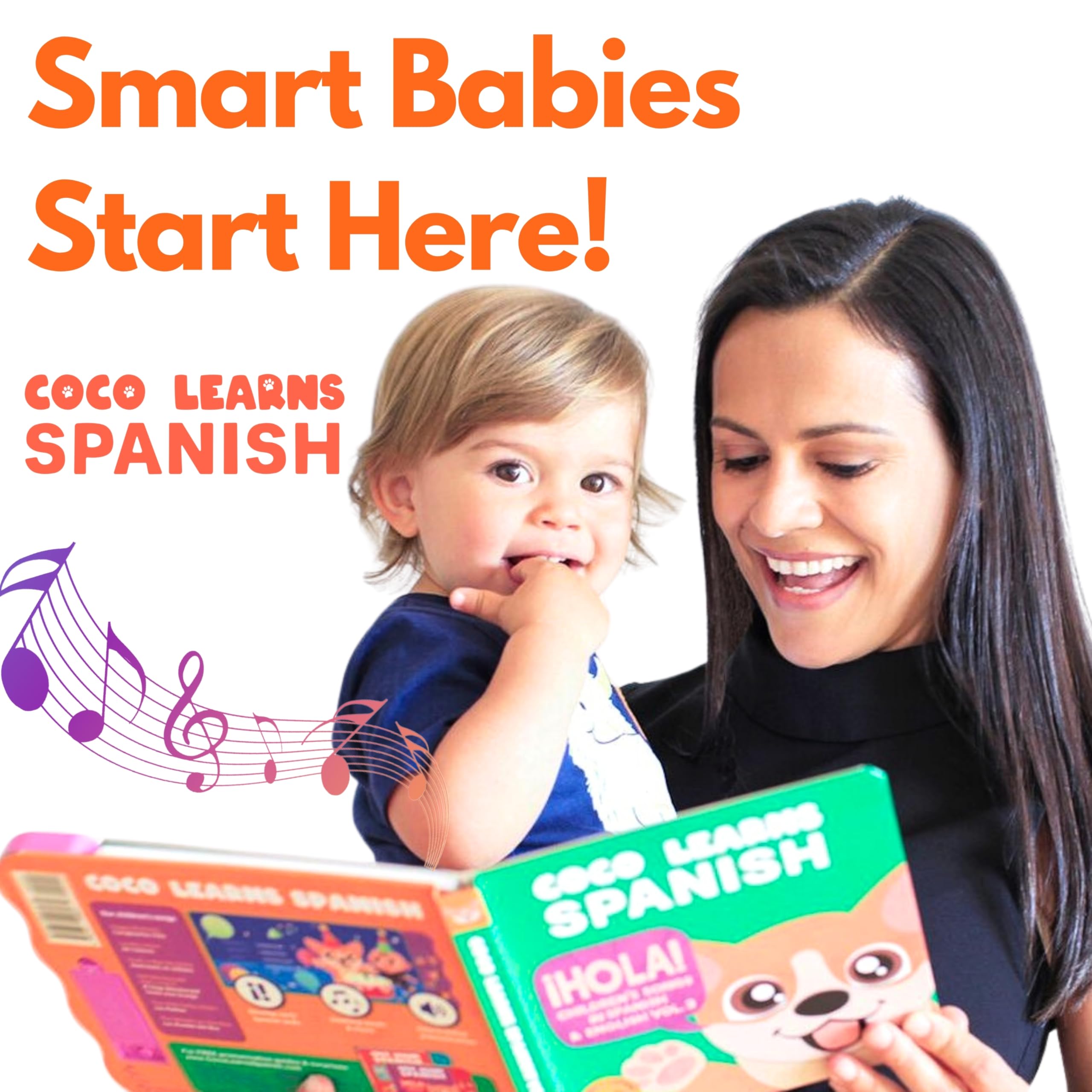 Libros musicales en español para niños de 1 a 3 años, Juguetes en español inglés para bebés y niños pequeños de 1 a 3, Libros en español para bebés y niños pequeños, Juguetes de 2