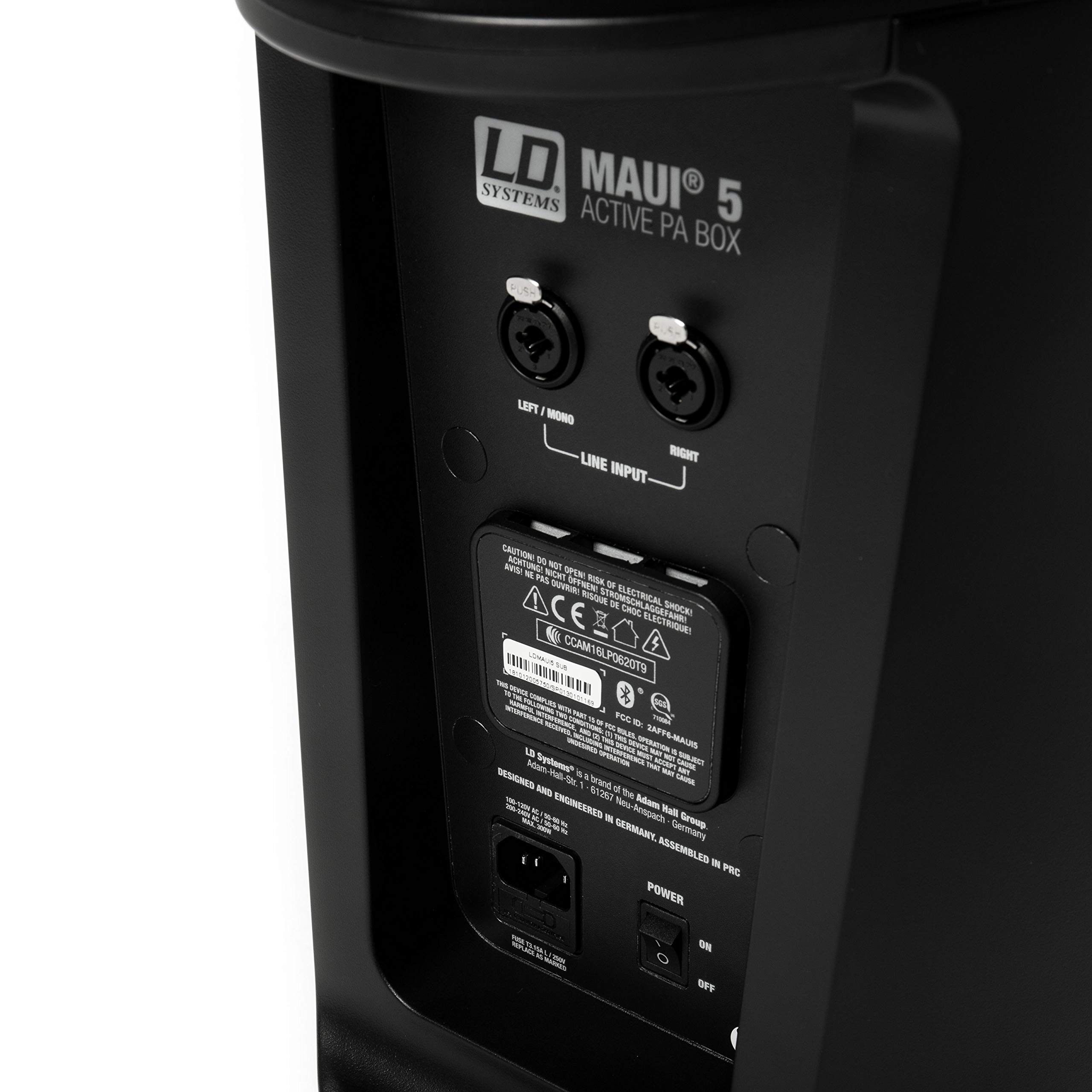 LD Systems MAUI 5 - Sistema PA a colonne, ultra-portatile con mixer e Bluetooth