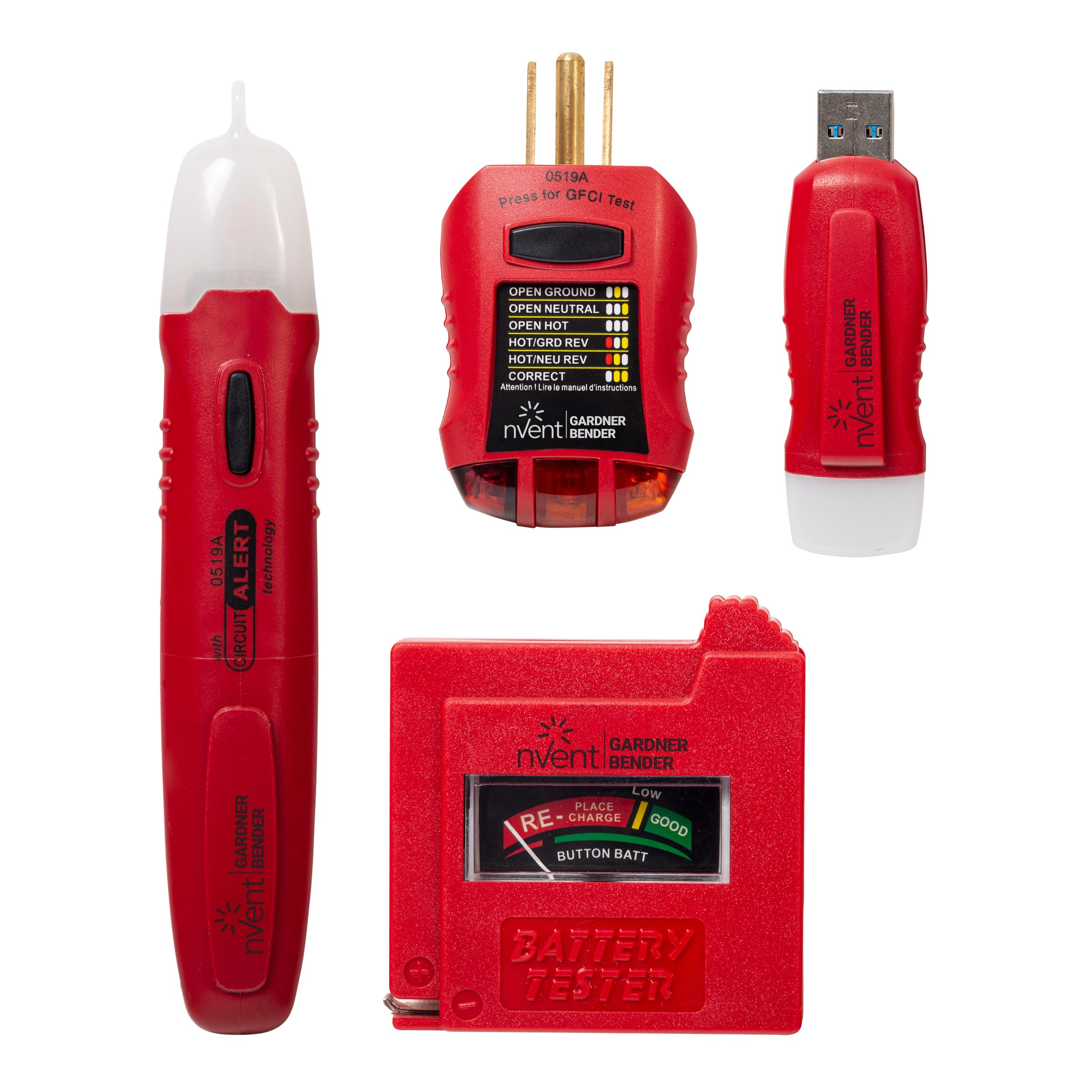 nVent GARDNER BENDER GK-5 Household Electrical Tester Kit, (4 Pieces)