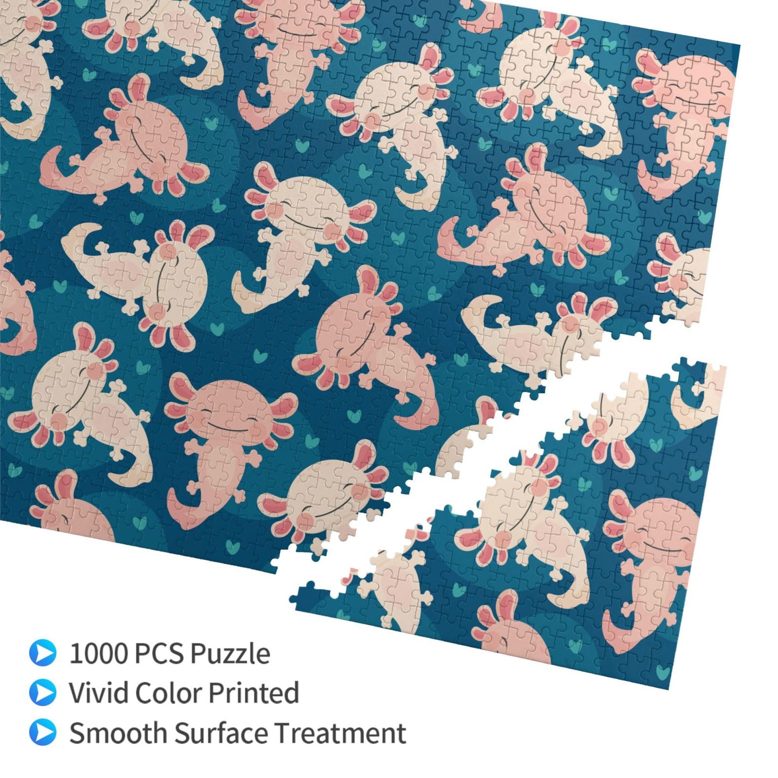 Amazon.co.jp: 1000ピース ジグソーパズル ウーパールーパー 魚柄 木製