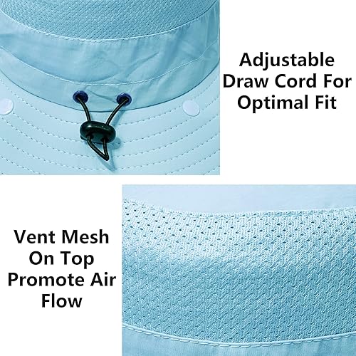 Miniatura 71 de Sombrero de pesca solar UPF 50+ para hombres y mujeres, sombrero de ala ancha con cubierta facial desmontable y solapa para el cuello