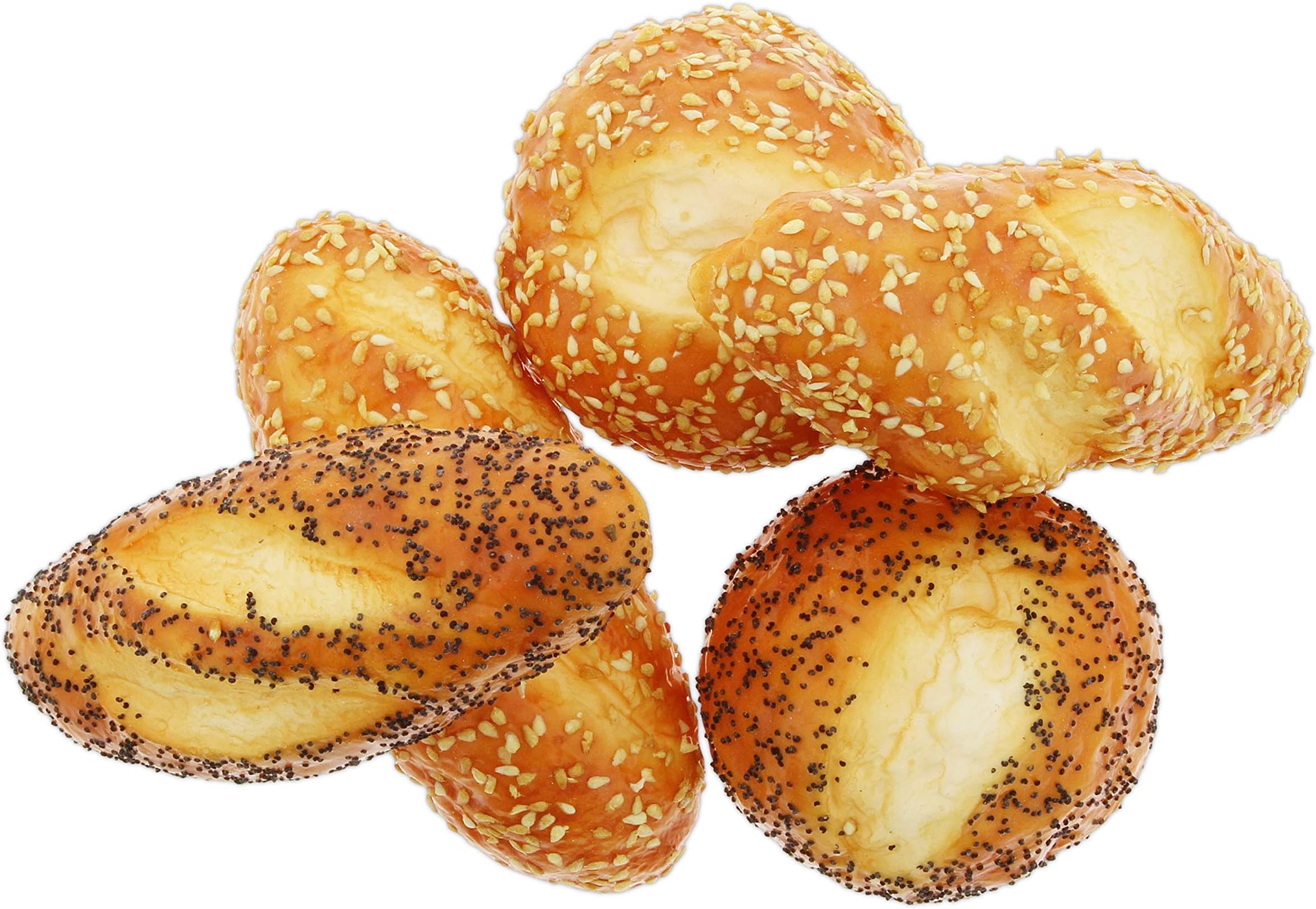 Set of 5 Assorted Fake Bread Rolls Replica Props