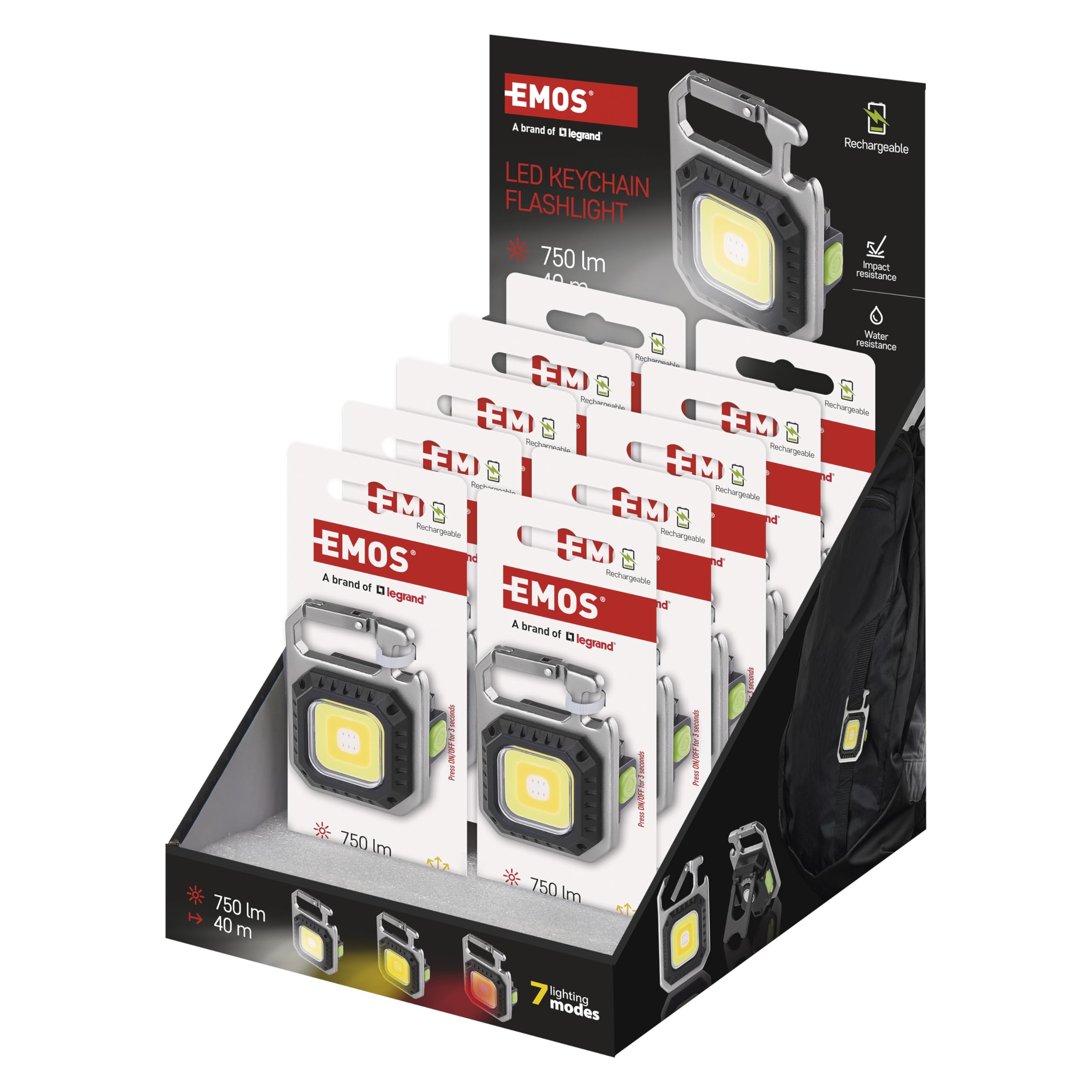 Ansell LED Luce D'emergenza Raven Via Di Fuga Bianca 3W 111lm 142x49d 865 Luce Del Giorno 110mm Ip65 Emergenza 3h Autotest 5056144211272 - Foto 3