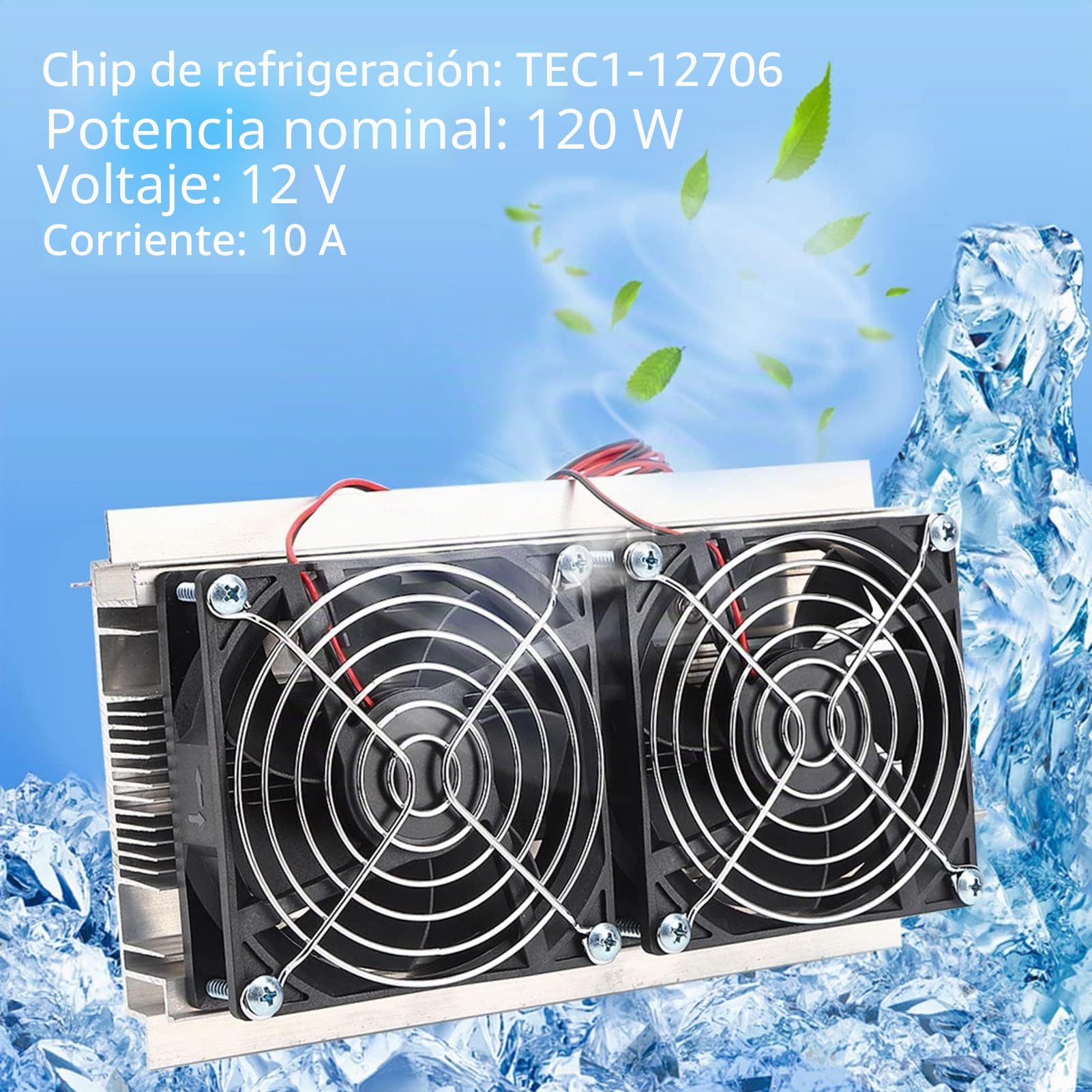 TEC1-12706 Refrigeración de Semiconductores de Doble Núcleo Sistema de Enfriamiento Termoeléctrico Peltier 120W Aire Acondicionado de Ventana