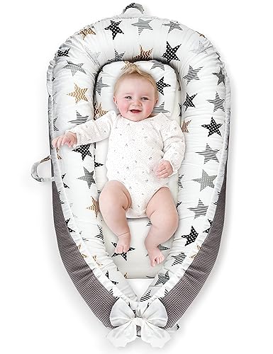 GIEFRNE Baby Nest - Tumbona para bebé recién nacido, colchón de cuna para bebé de 0 a 12 meses, asiento de suelo portátil para bebé, búsqueda de