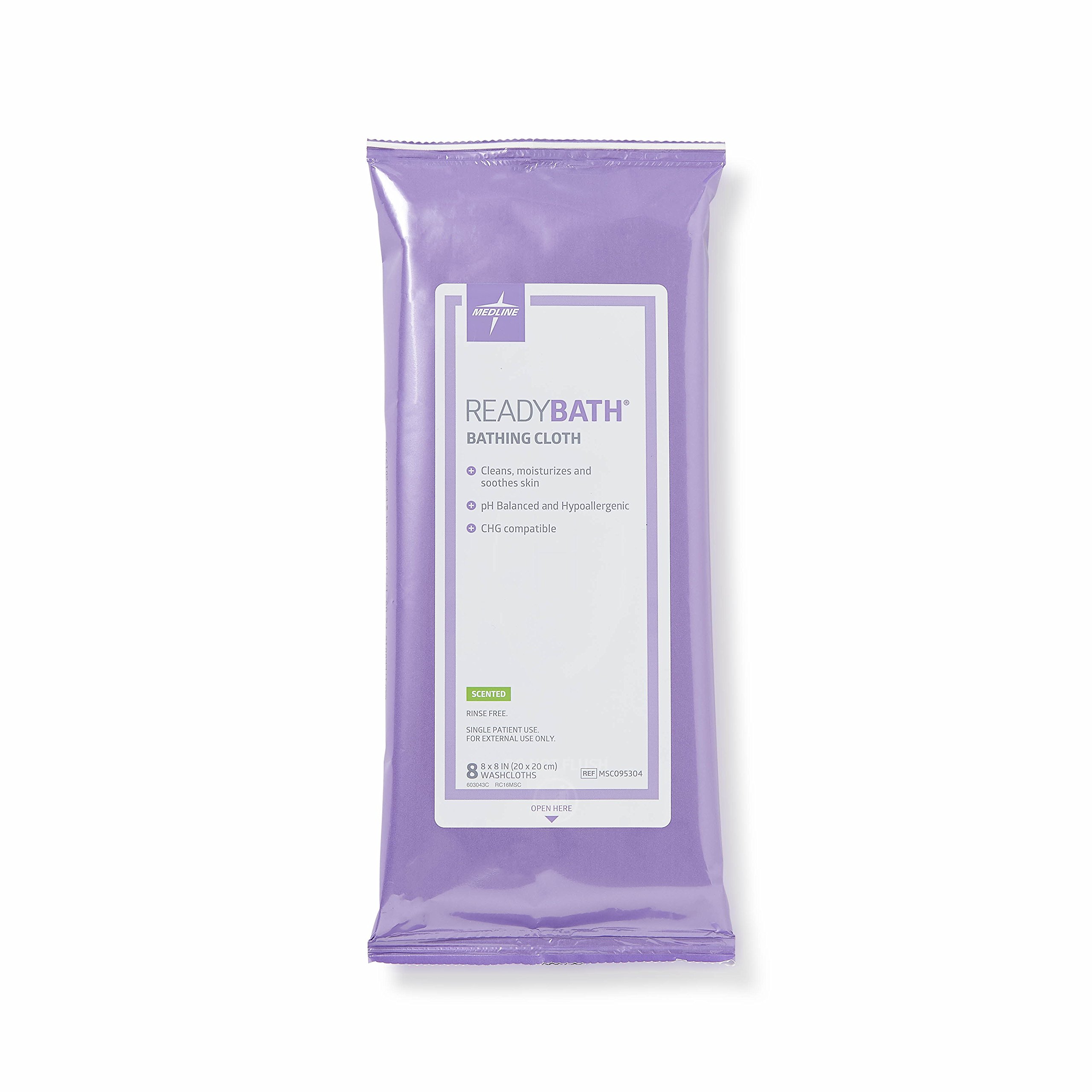 Medline Readybath Total body Cleansing standard Weight Washcloths, 30 count
