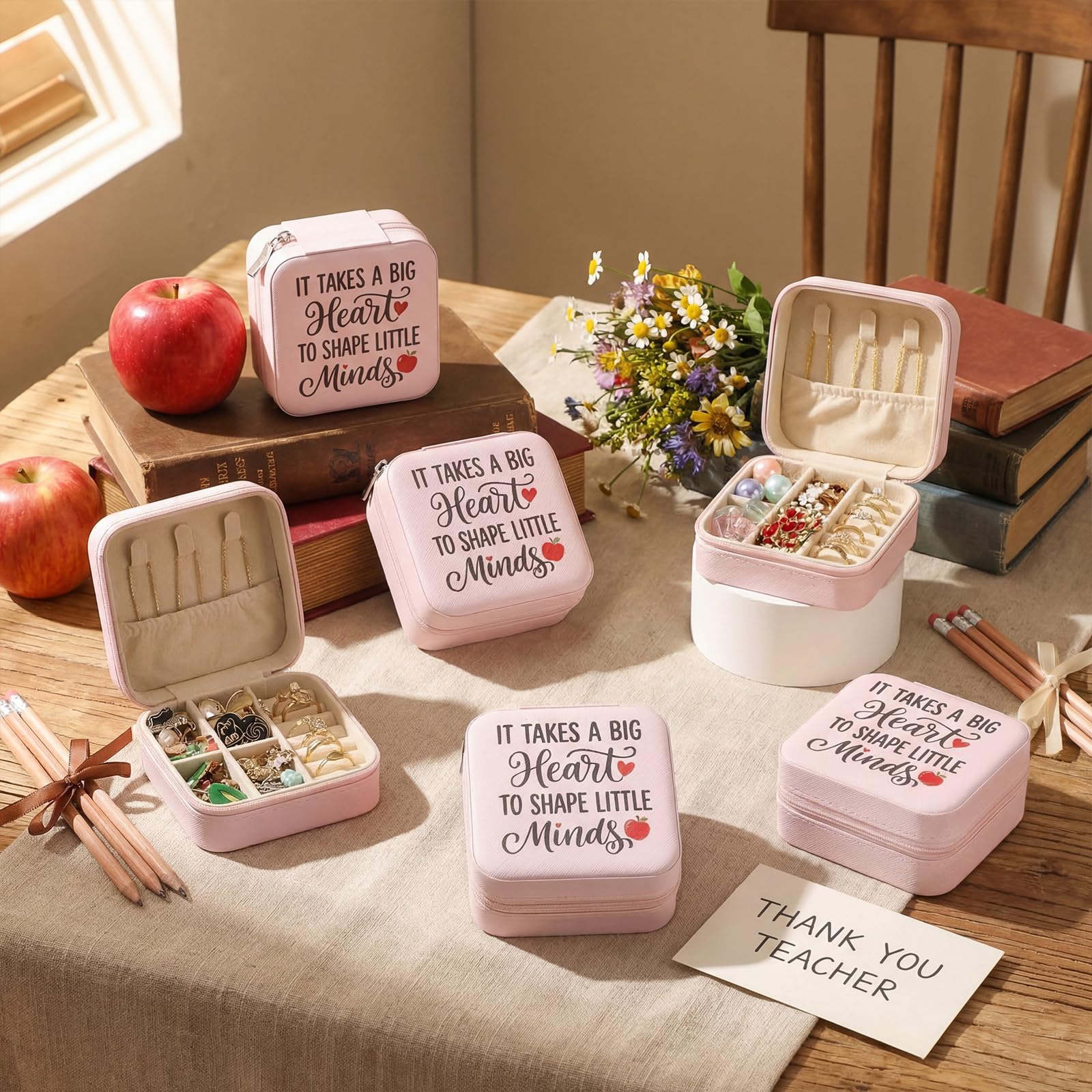 Amazon.com: Unittype 6 Pack Teacher Gifts Women Travel Jewelry Box It Takes a Big Heart to Shape Little Minds Mini Jewelry Box for 2026 Grad : Clothing, Shoes & Jewelry