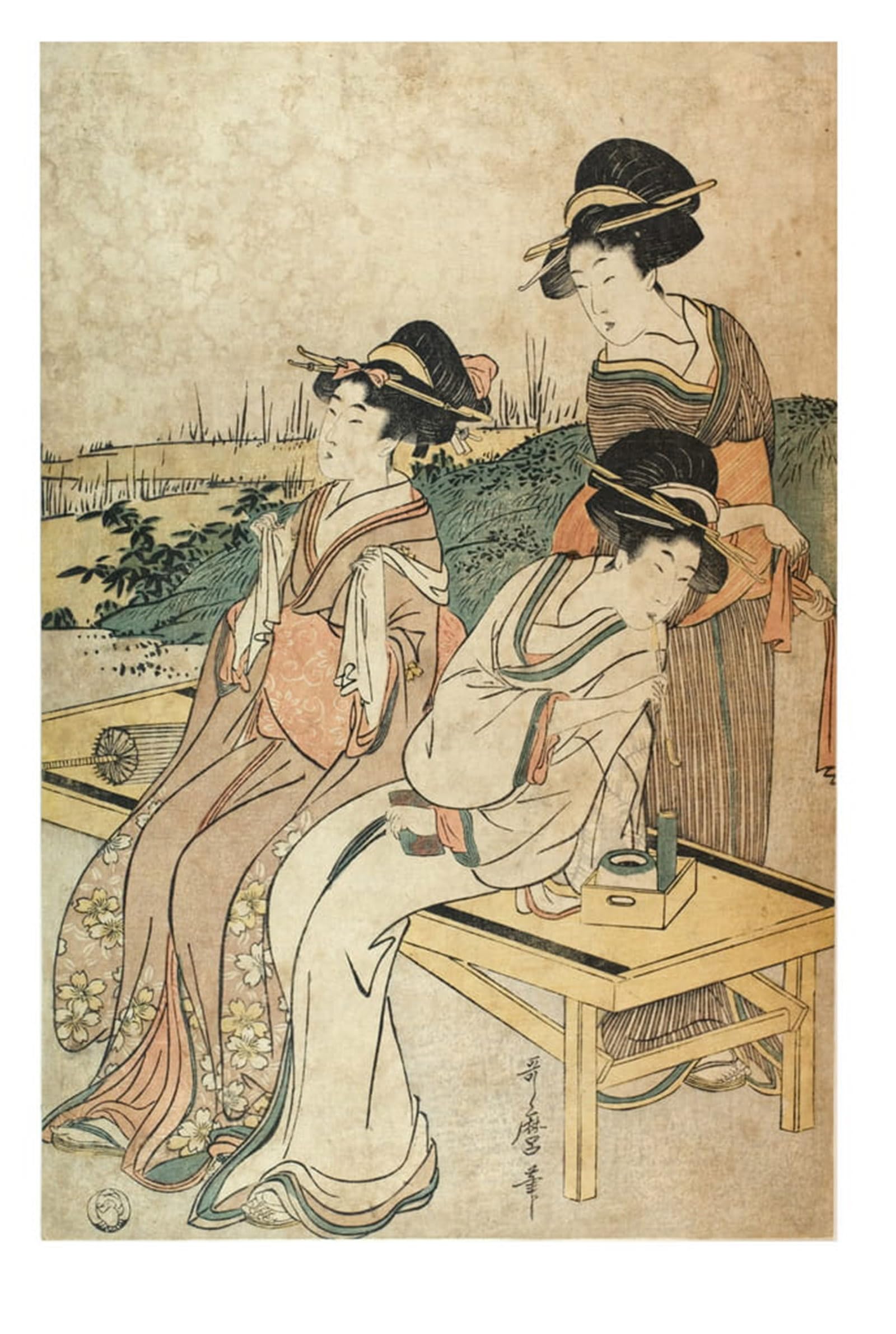 Posteriik No Frame Famous Print Pop Art Wall Art Graffiti Butterflies And Dragonfly By Kitagawa Utamaro Art Prints For Home Decor 60X90cm